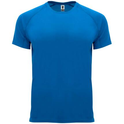 Camiseta manga corta running 100% poliéster transpirable Hombre Roly azul