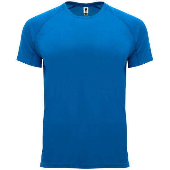 Camiseta manga corta running 100% poliéster transpirable Hombre Roly azul