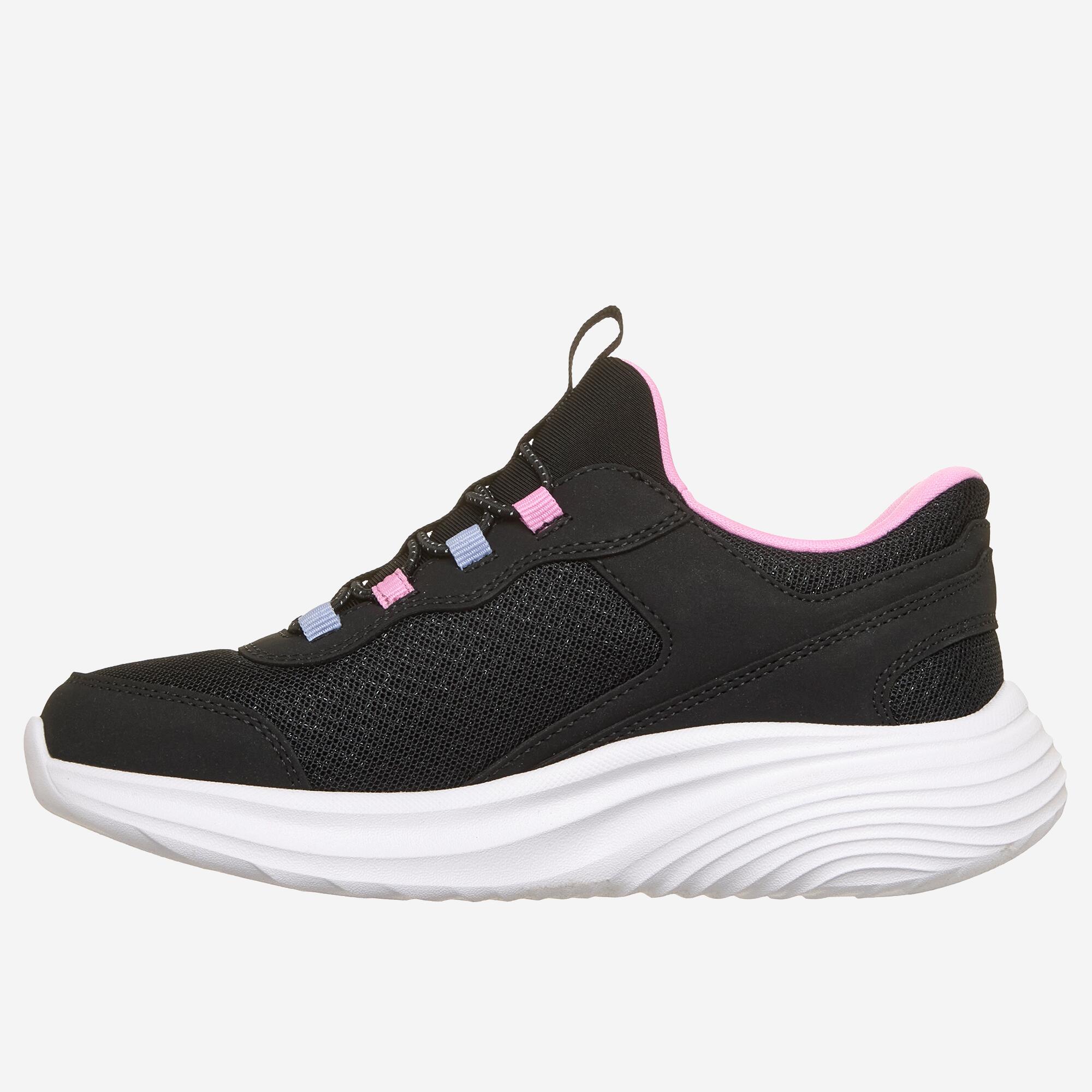 Chaussures skechers Slip Ins Air Cooled Memory Foam Fille Rose et noir 2/6
