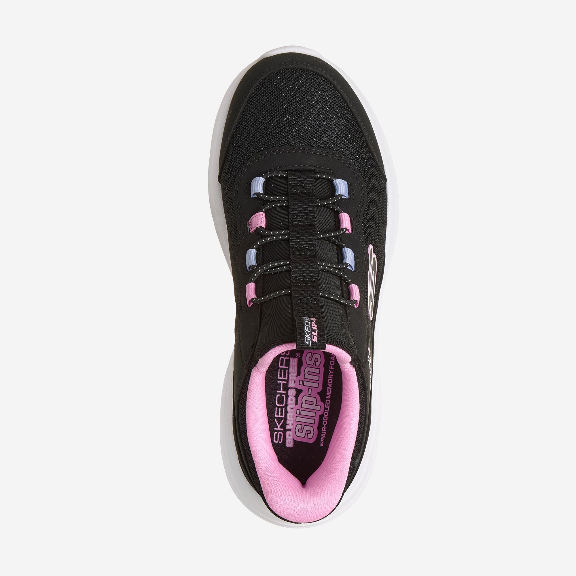 Chaussures skechers Slip Ins Air Cooled Memory Foam Fille Rose et noir 5/6