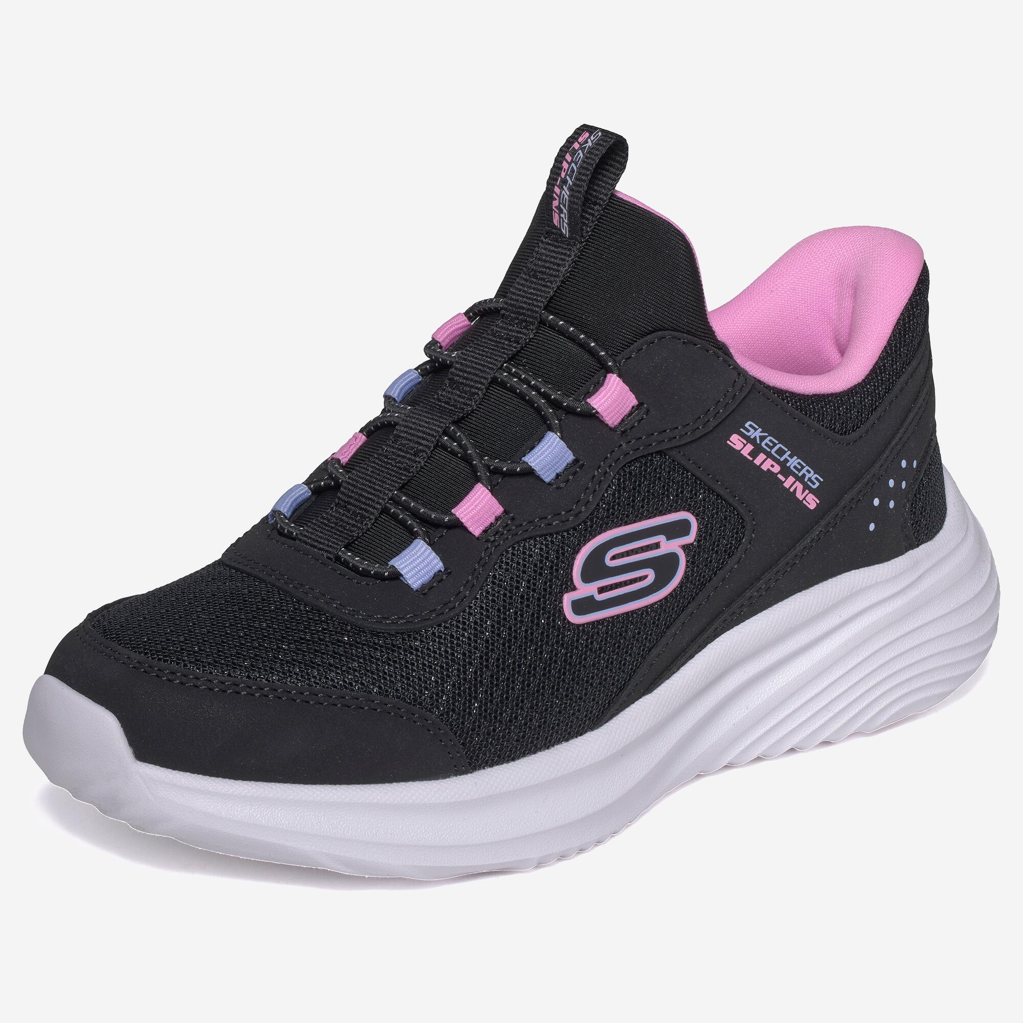 Chaussures skechers Slip Ins Air Cooled Memory Foam Fille Rose et noir 6/6