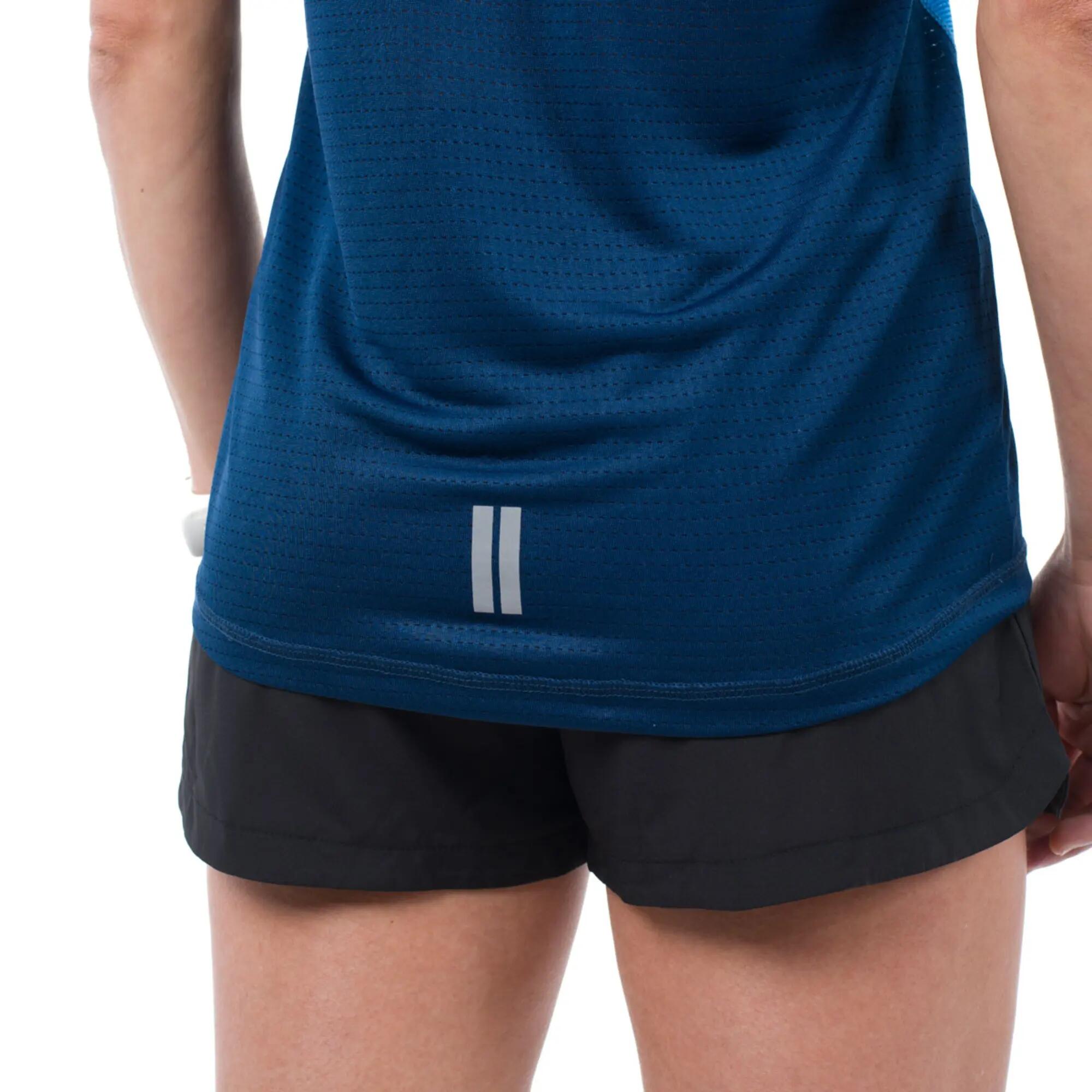 Camiseta manga corta running Mujer 42K Wave Ocean azul 5/6