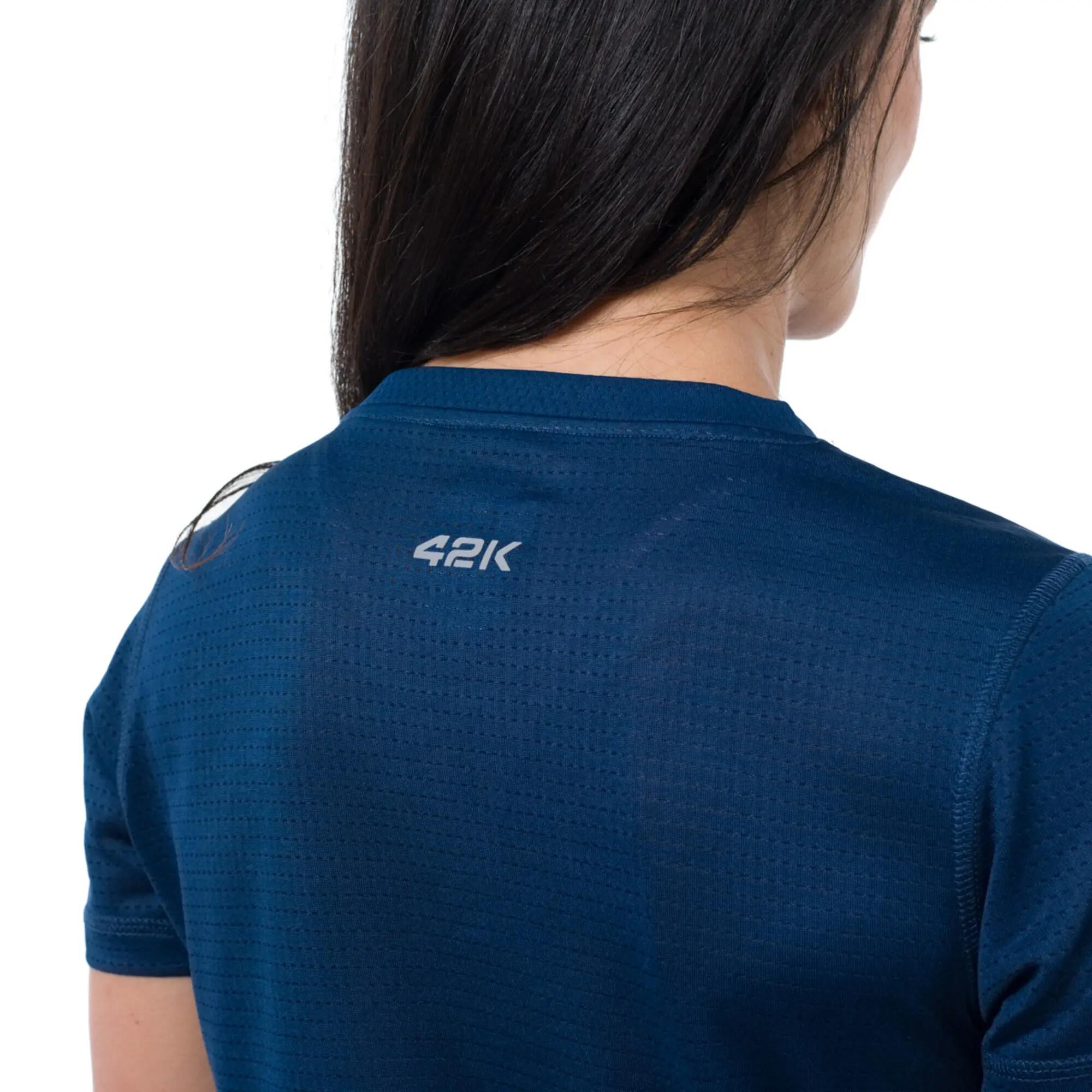 Camiseta manga corta running Mujer 42K Wave Ocean azul 4/6