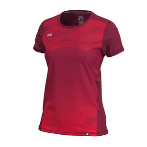 Camiseta manga corta running Mujer 42K Pangea Asia rojo