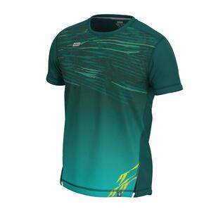 Camiseta manga corta running Hombre 42K Pangea America verde