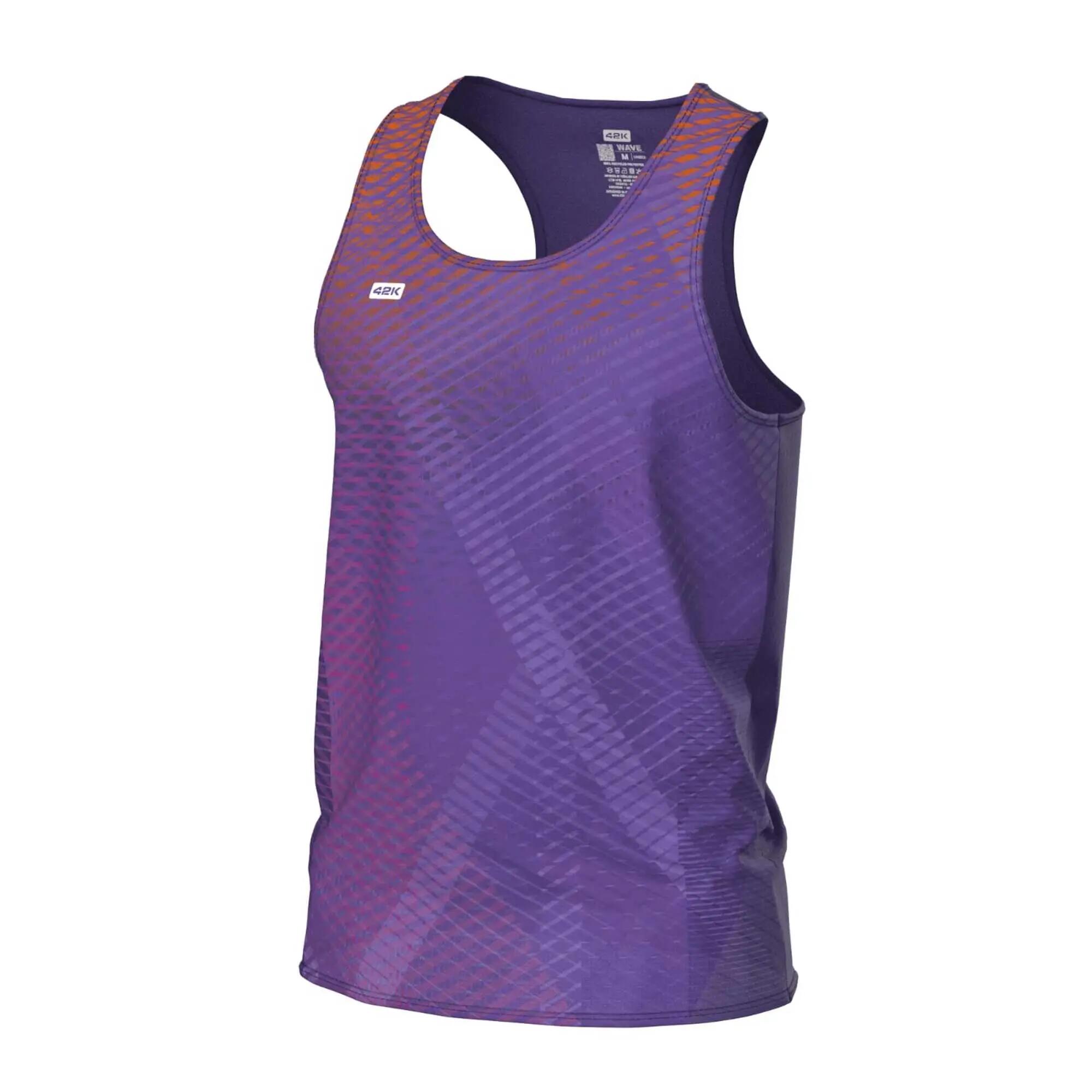 Camiseta sin mangas running Hombre 42K Tank Apex morado 6/8