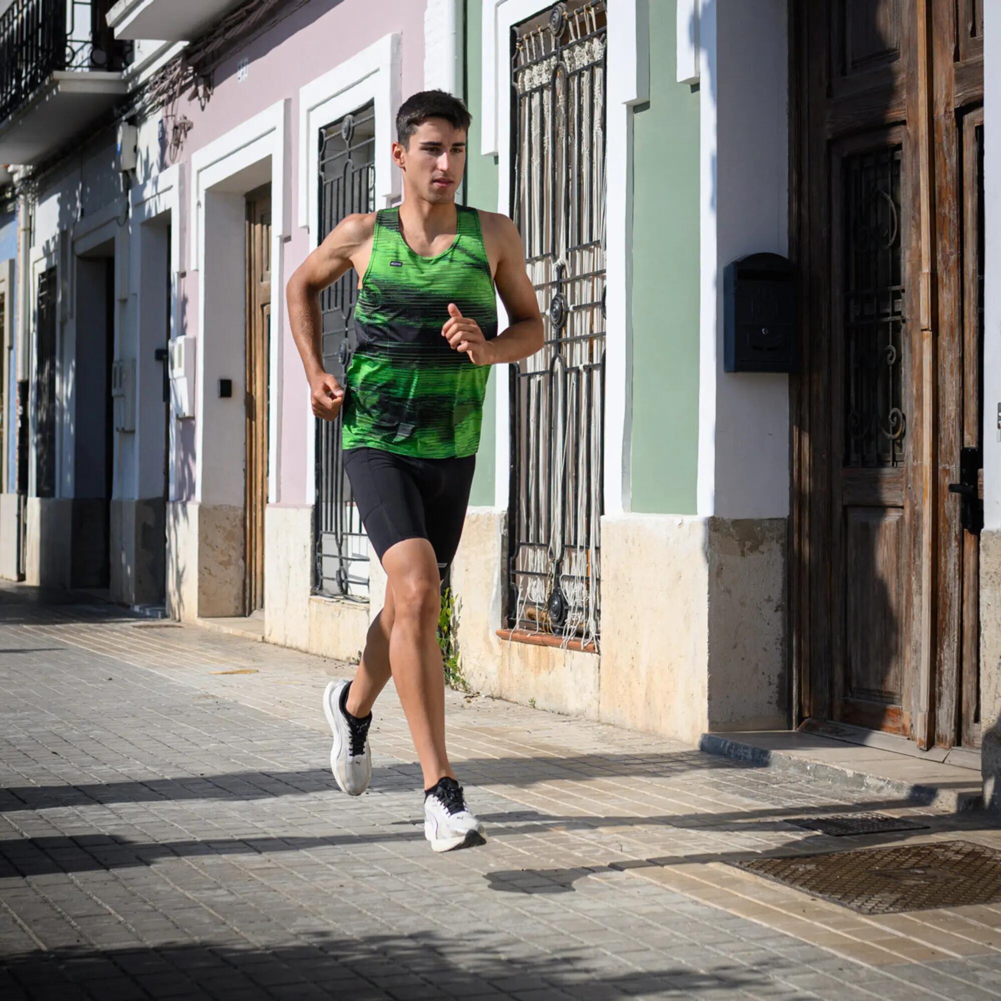Camiseta sin mangas running Hombre 42K Tank Apex verde 8/8