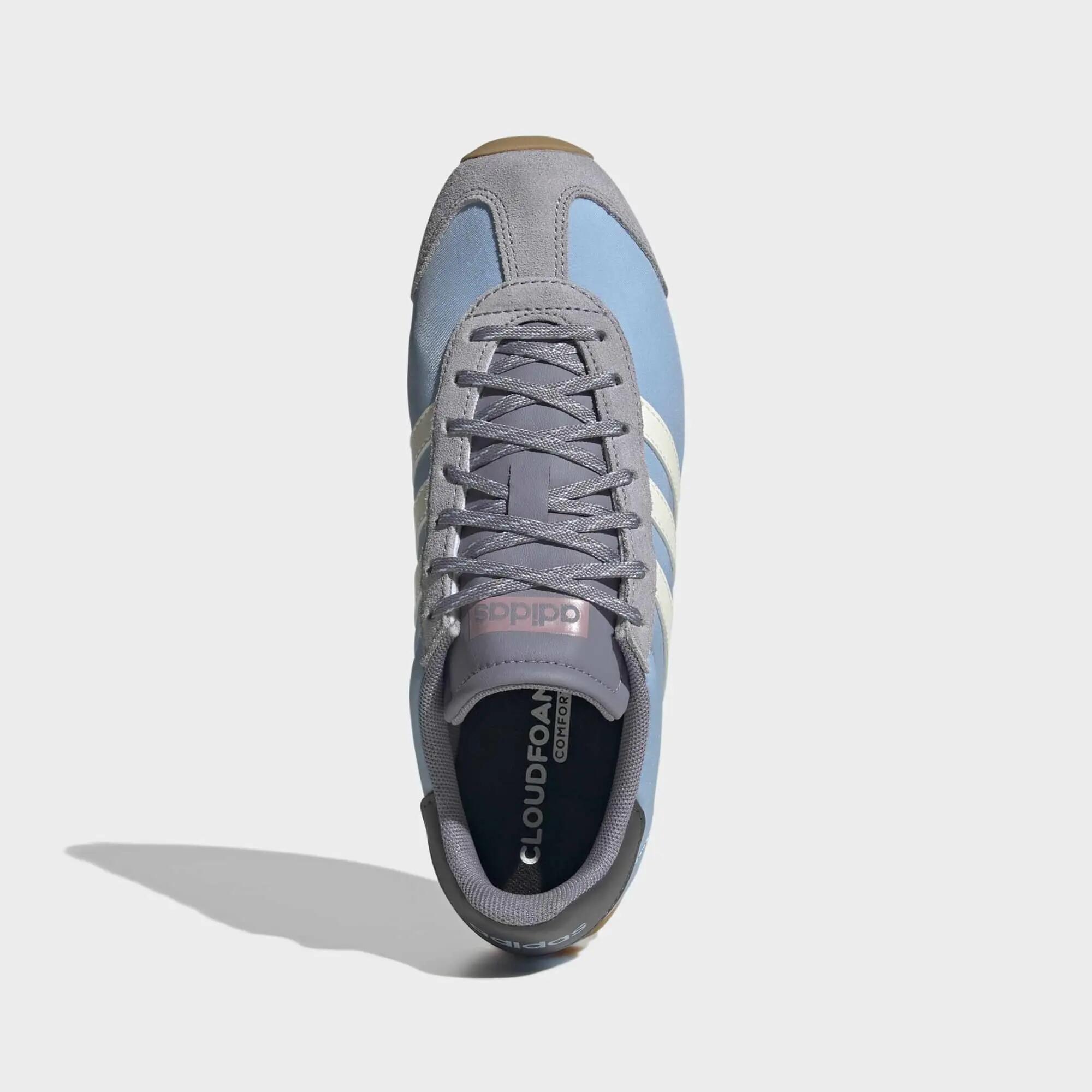 Tenis deportivos retro con amortiguación para mujer Adidas Runvista, azul 2/9