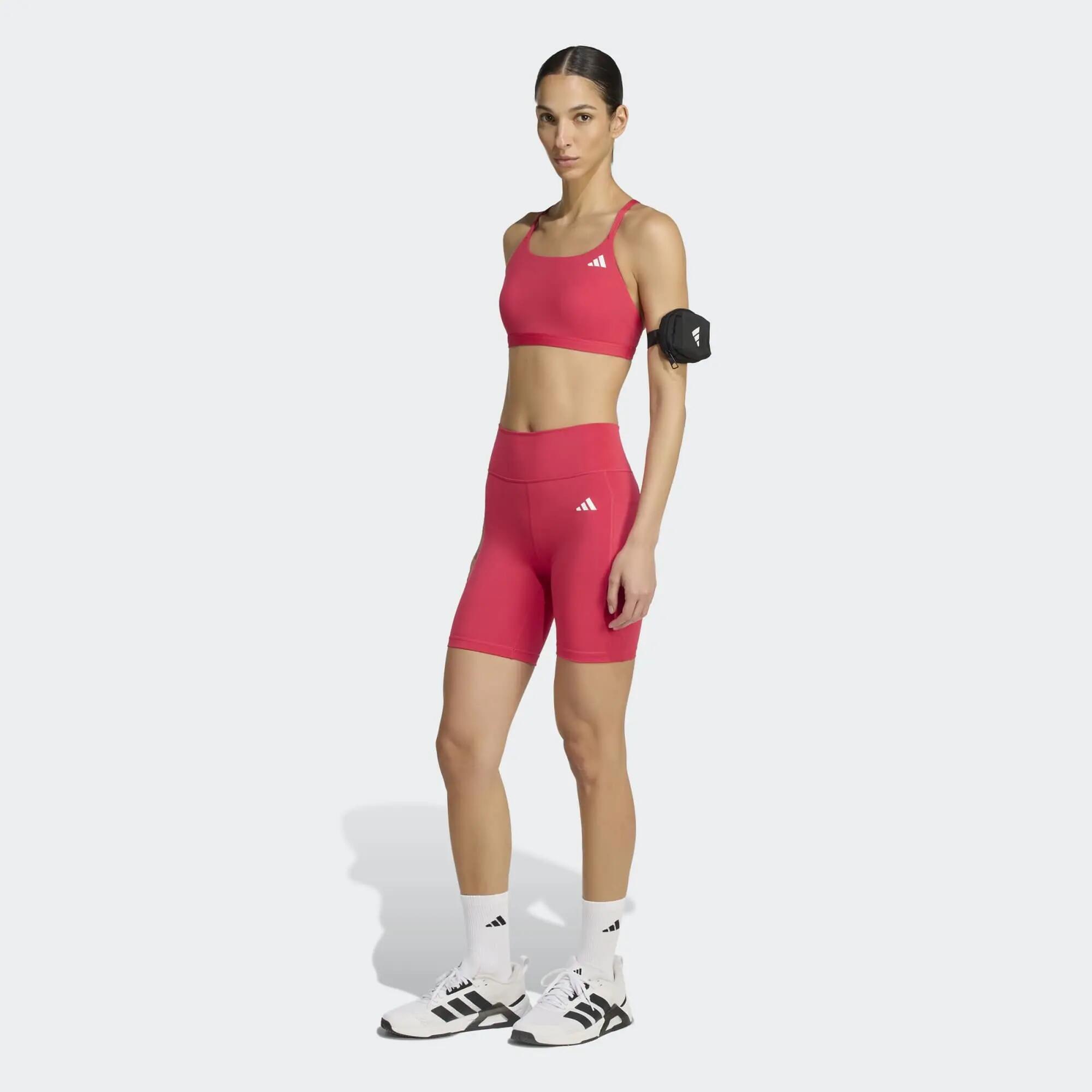 Top deportivo soporte ligero para Mujer Adidas Optime Essentials - Rosado 7/8
