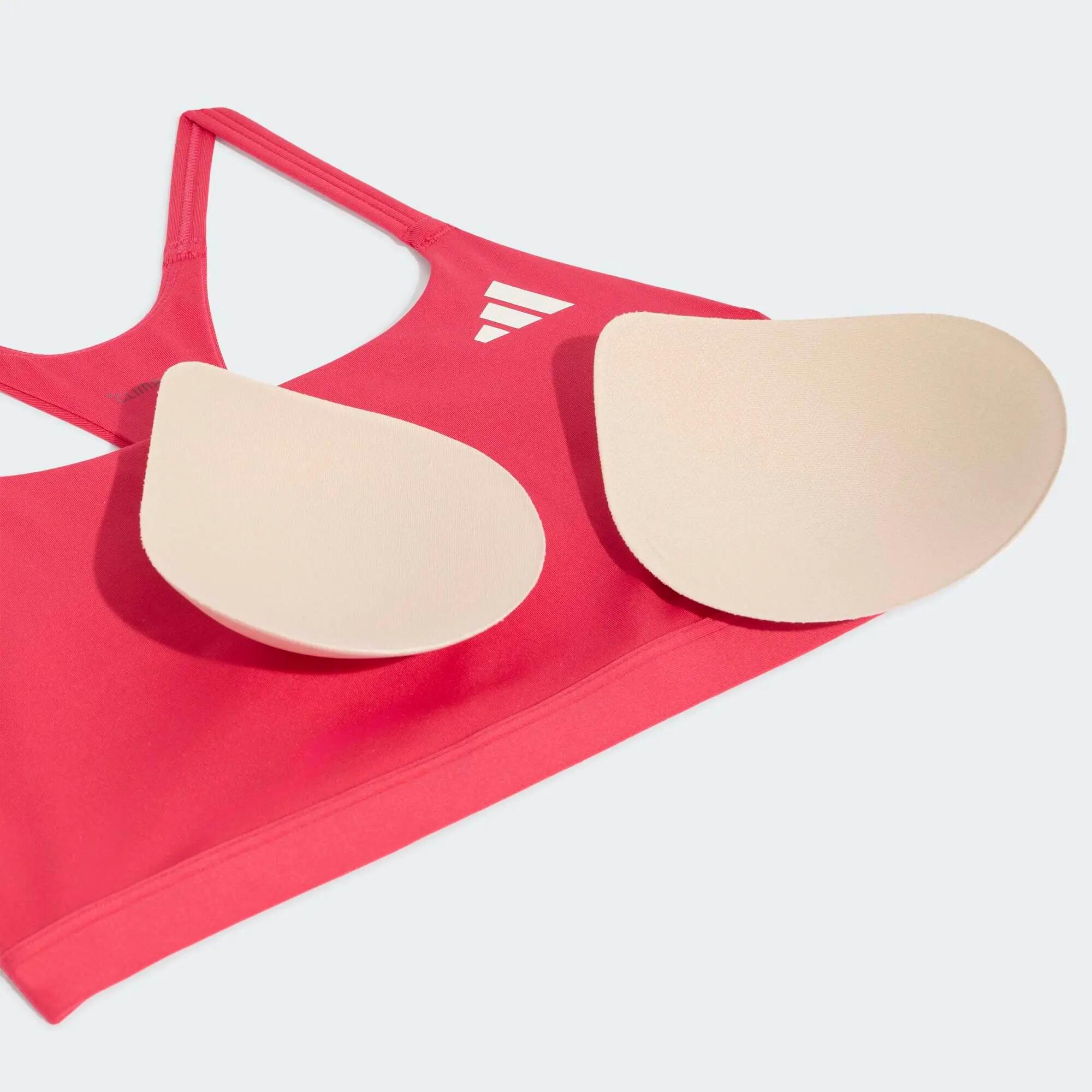 Top deportivo soporte ligero para Mujer Adidas Optime Essentials - Rosado 2/8
