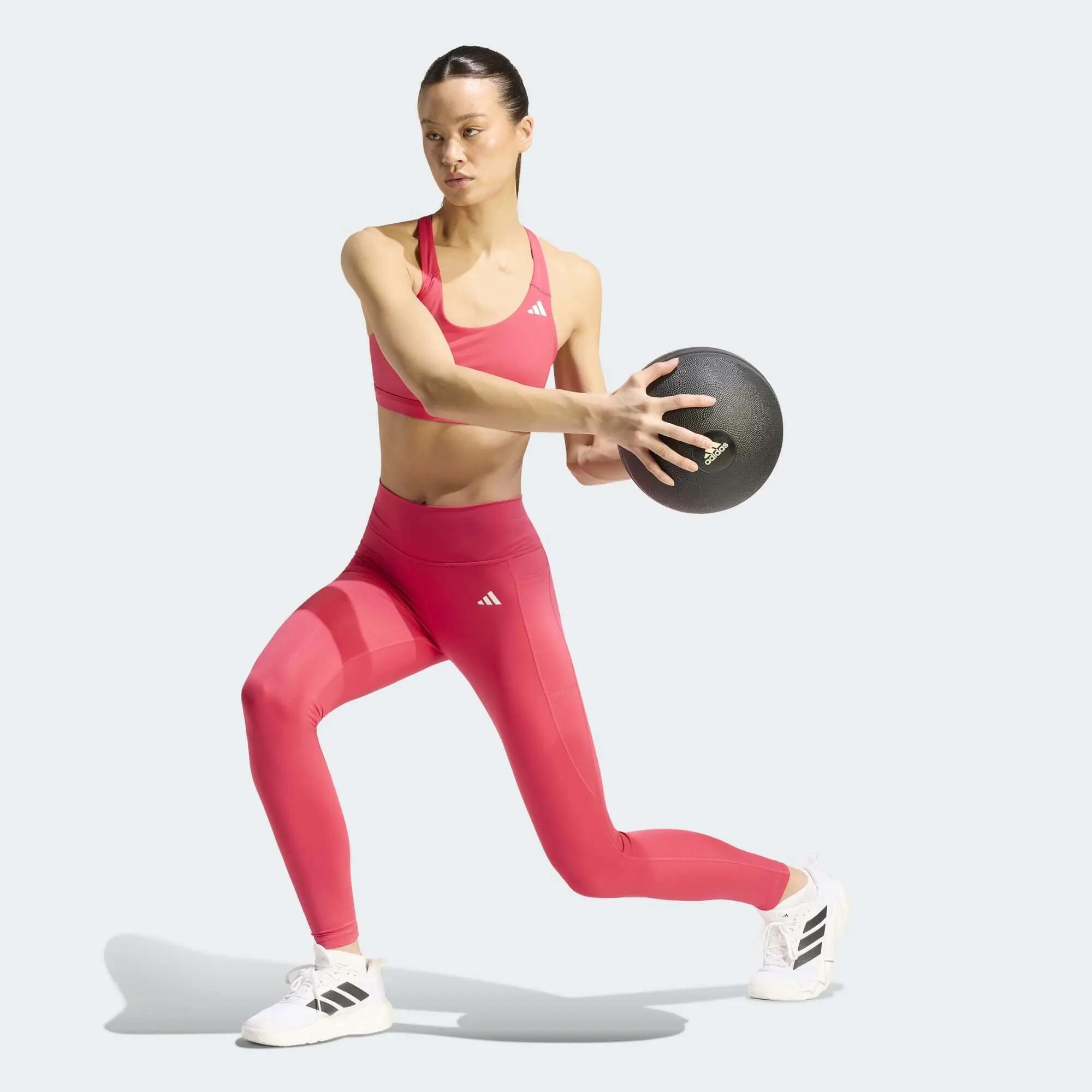 Leggings cintura alta para Mujer Adidas Optime Essentials - Rosado 6/7