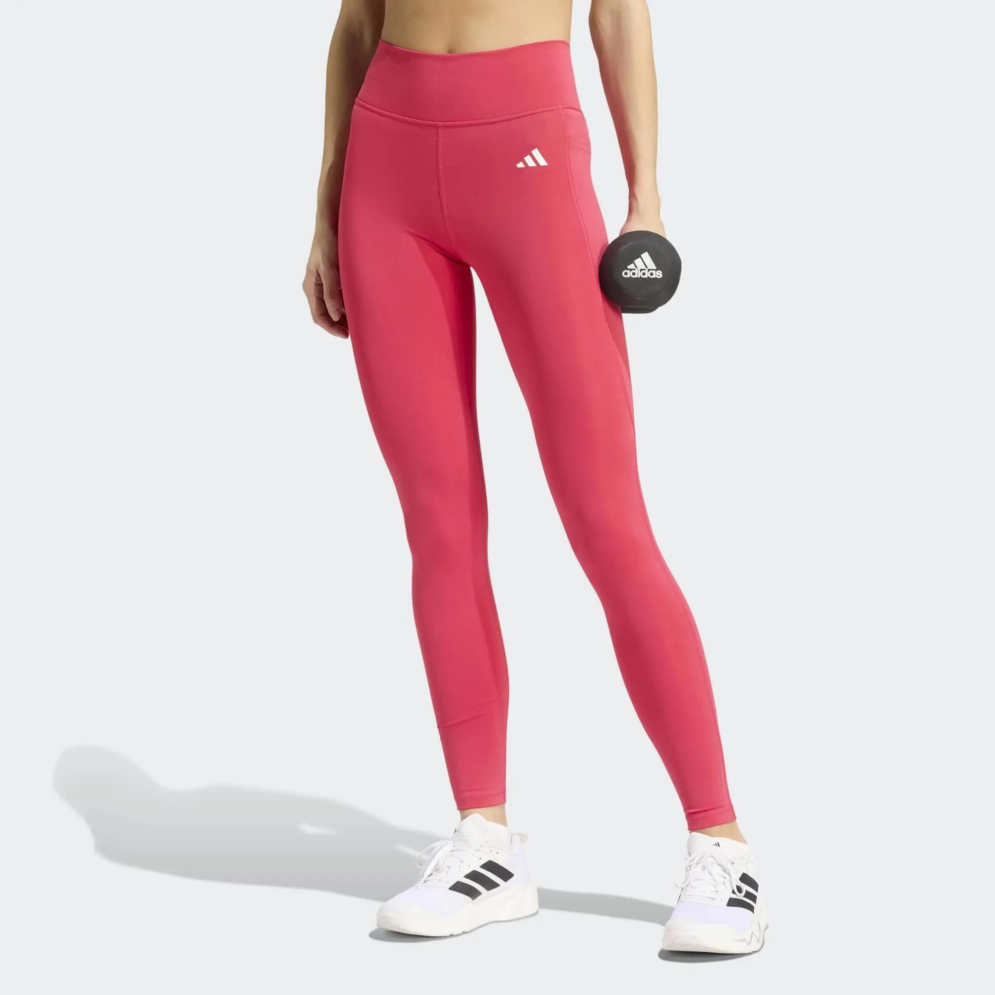 Leggings cintura alta para Mujer Adidas Optime Essentials - Rosado 3/7