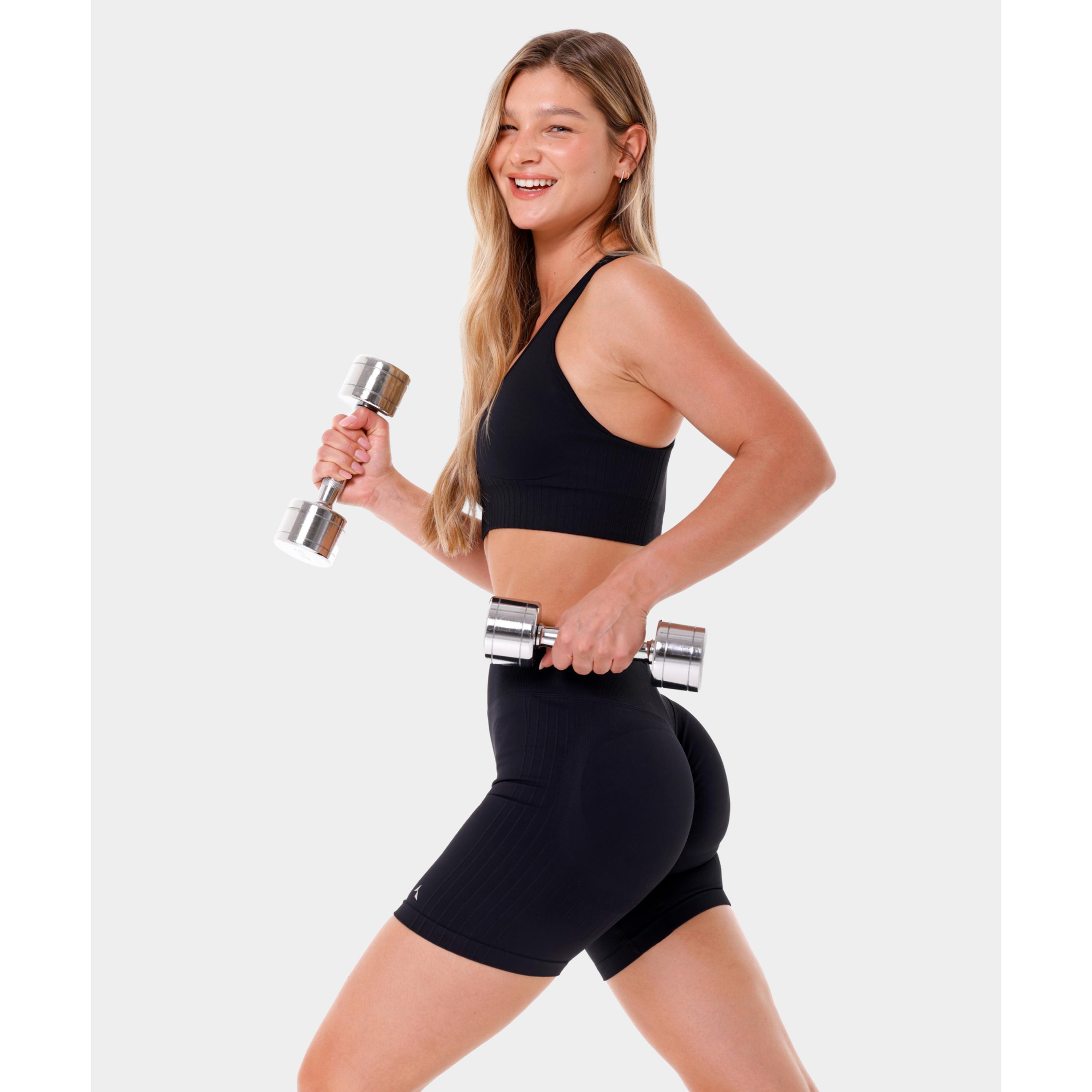 Szorty bezszwowe push-up Carpatree Élite czarne 5/7