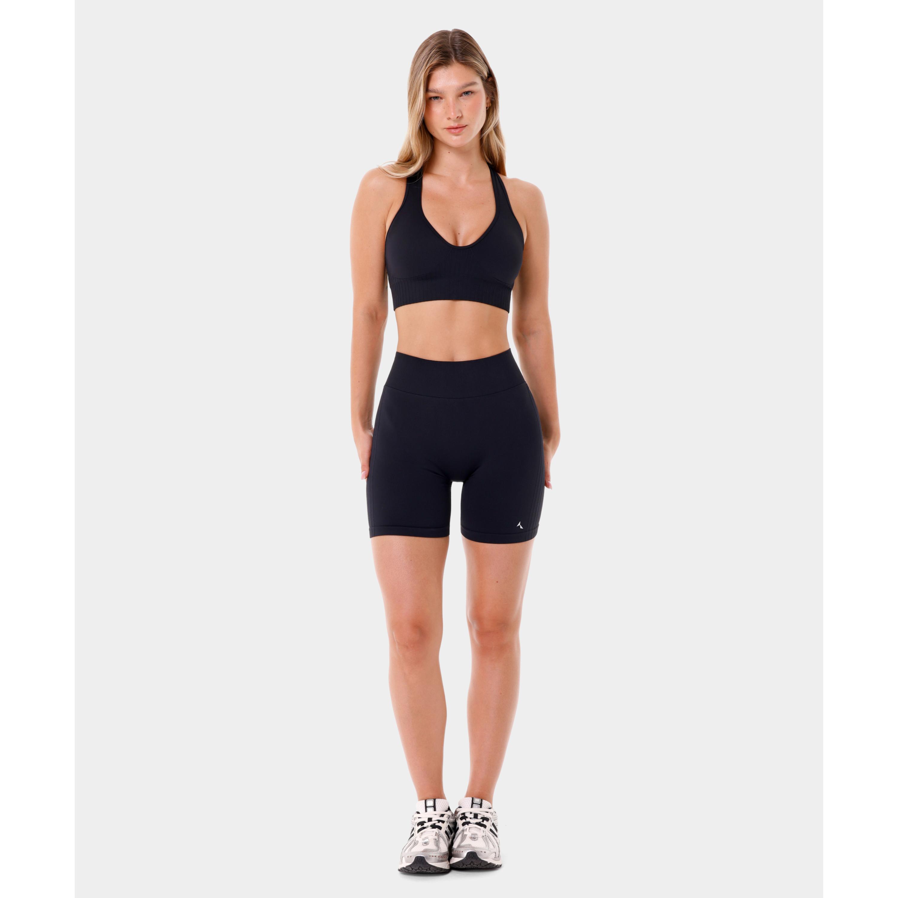 Szorty bezszwowe push-up Carpatree Élite czarne 4/7