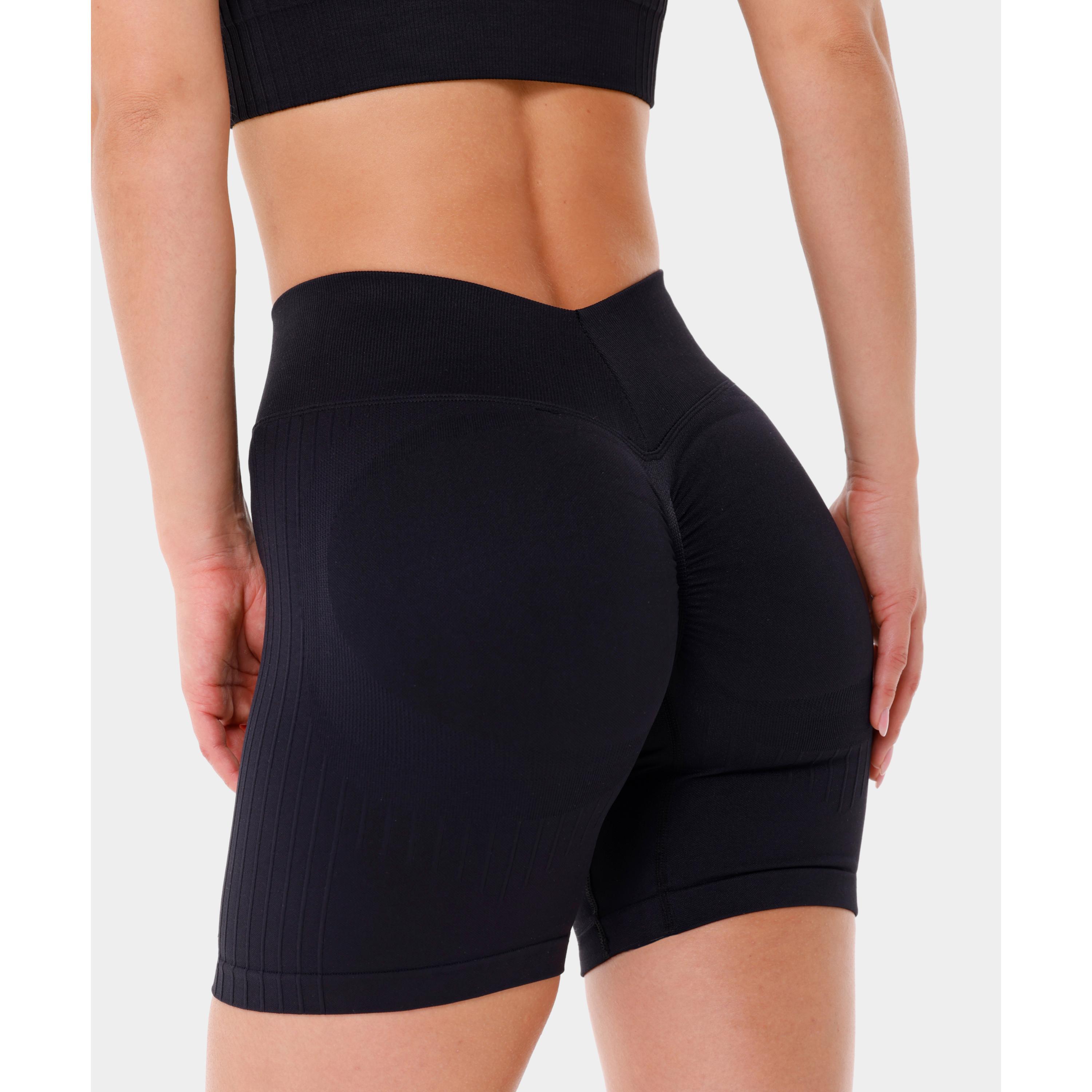 Szorty bezszwowe push-up Carpatree Élite czarne 2/7