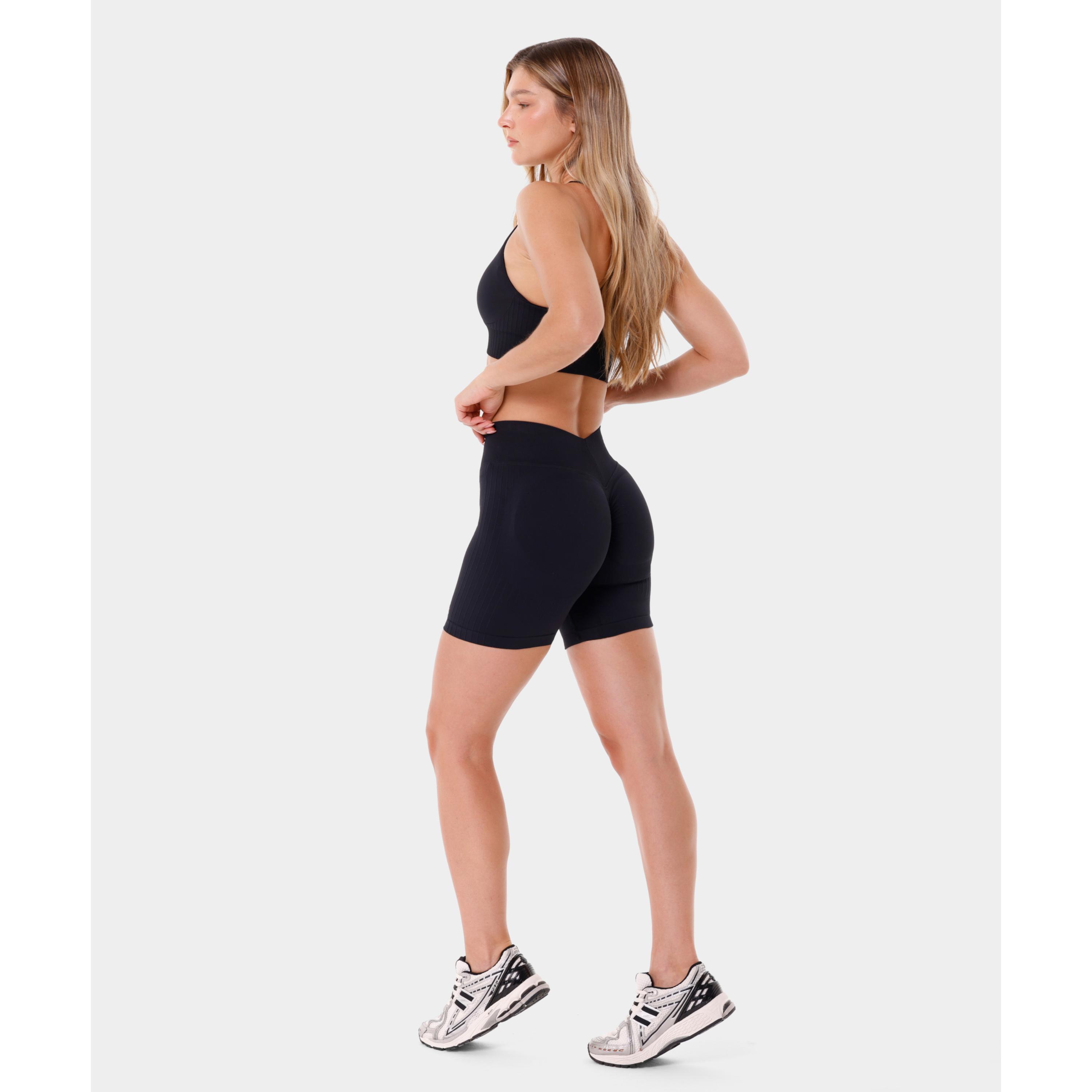 Szorty bezszwowe push-up Carpatree Élite czarne 3/7
