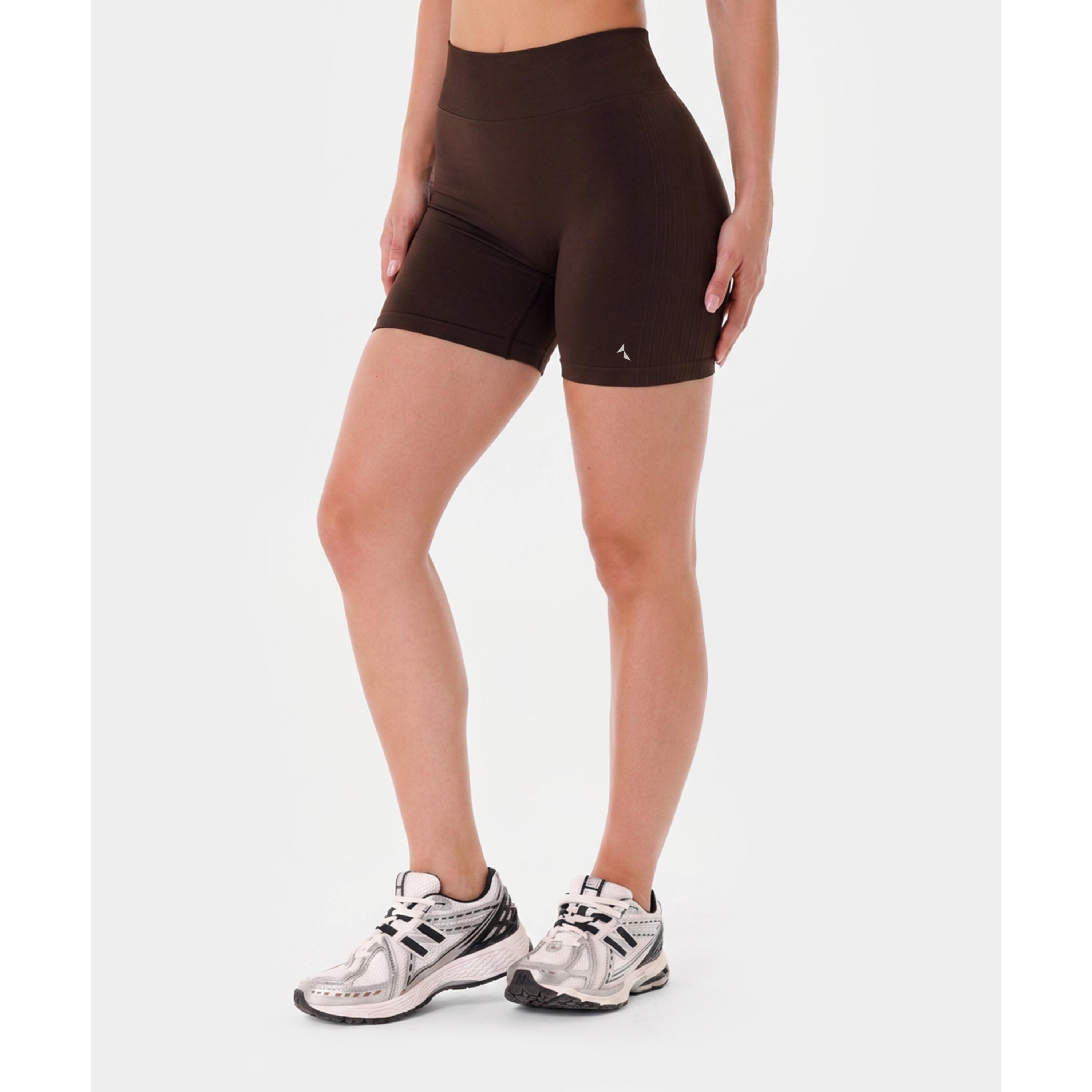 Szorty bezszwowe push-up Carpatree Élite brązowe 4/7