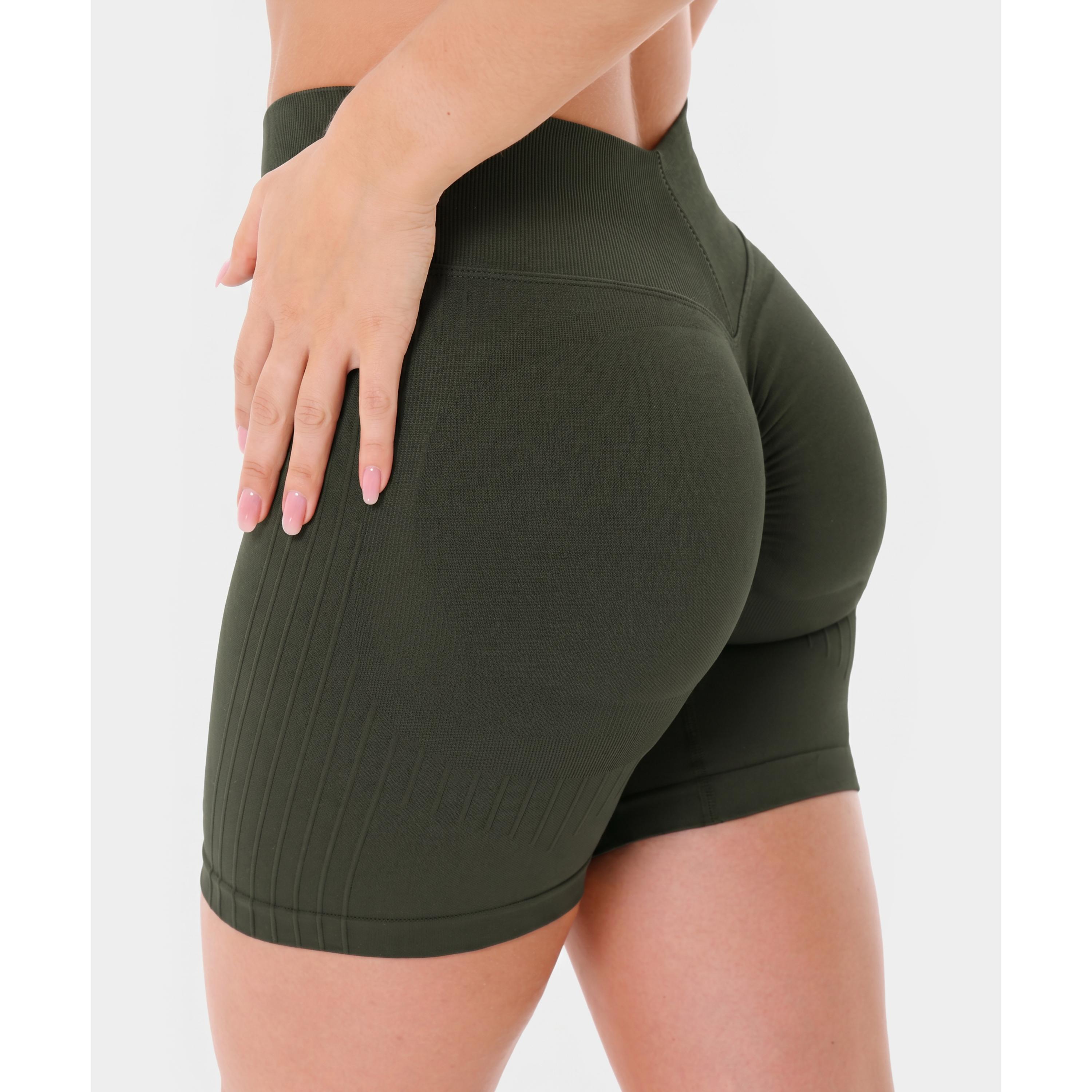 Szorty bezszwowe push-up Carpatree Élite zielone 4/7