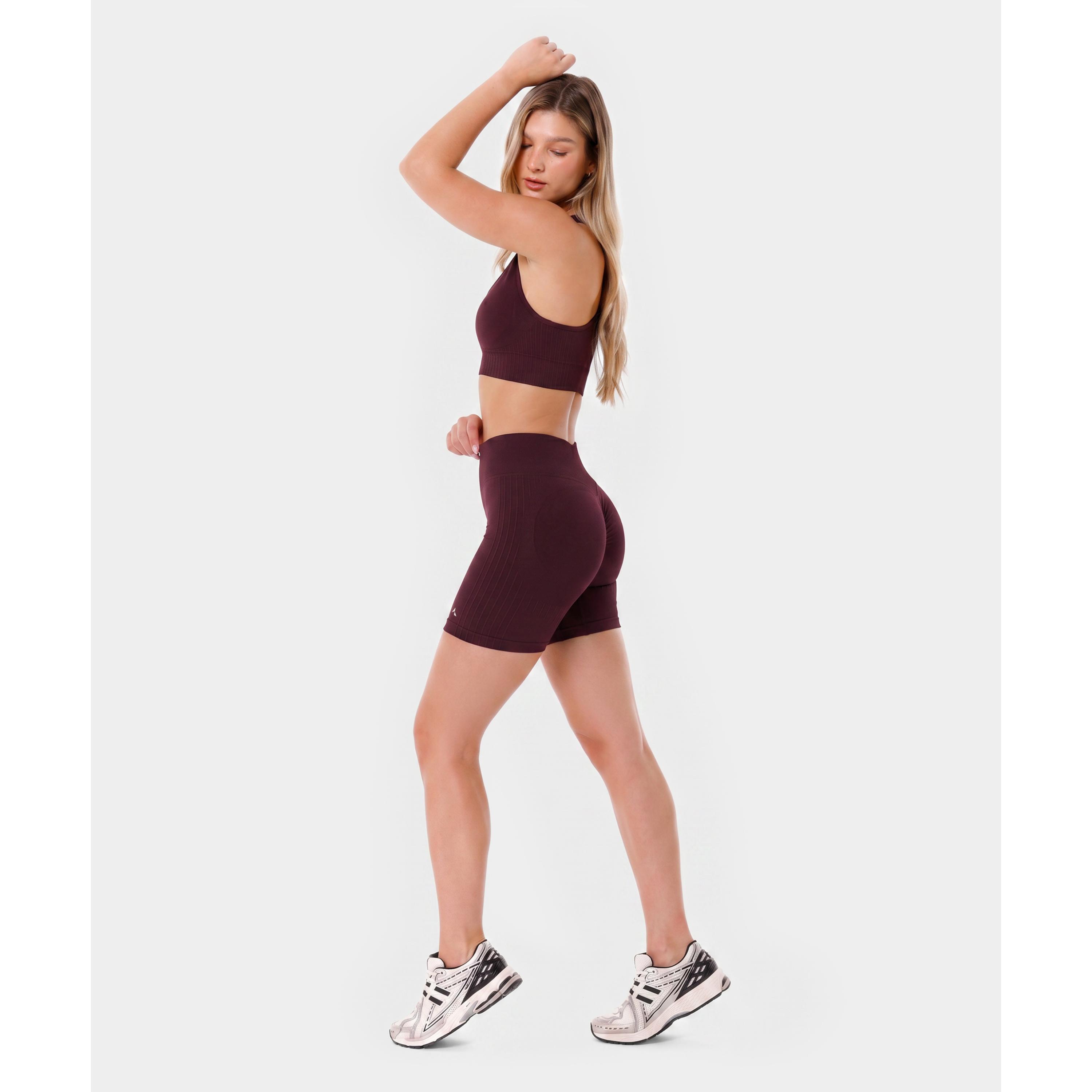 Szorty bezszwowe push-up Carpatree Élite fioletowe 6/7