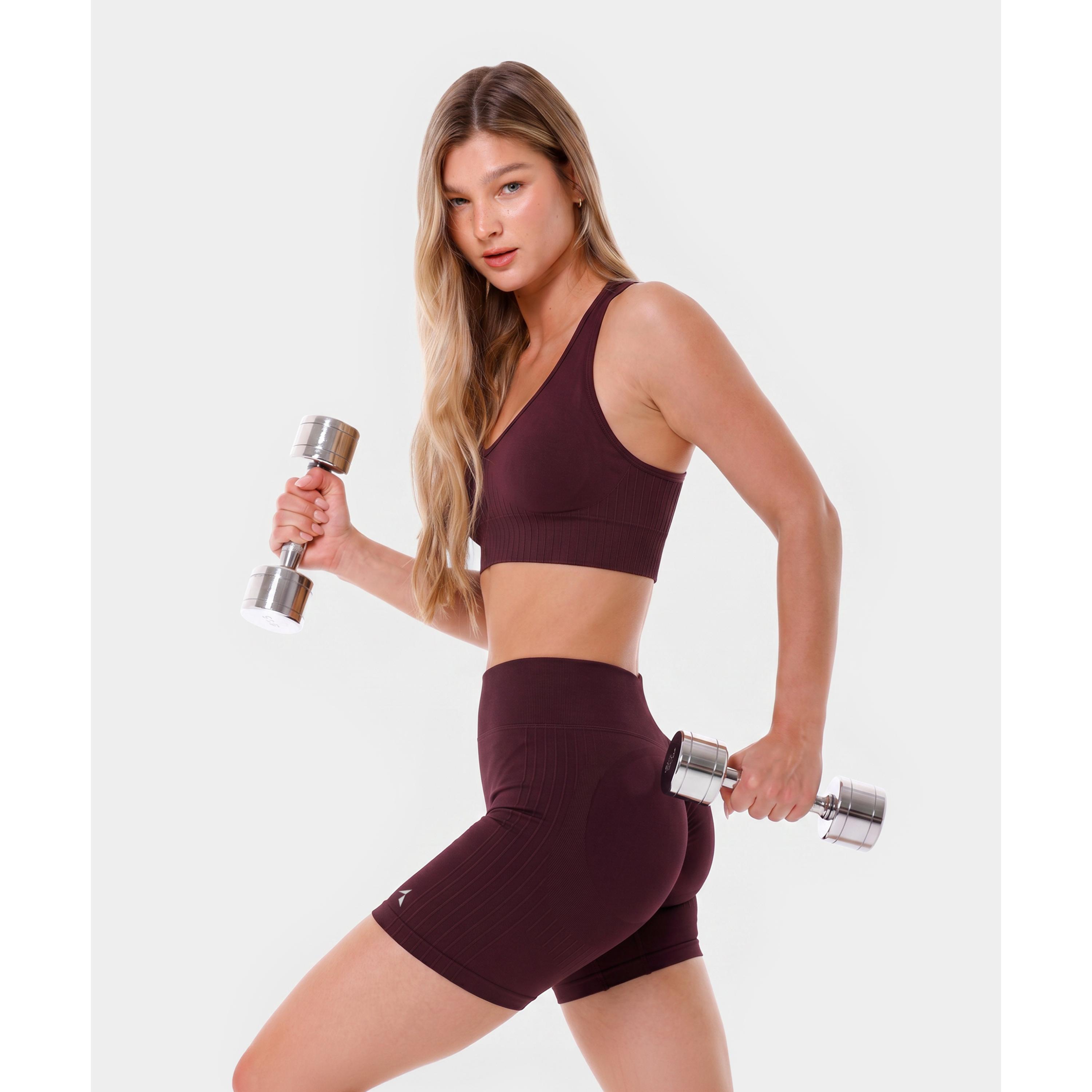 Szorty bezszwowe push-up Carpatree Élite fioletowe 4/7