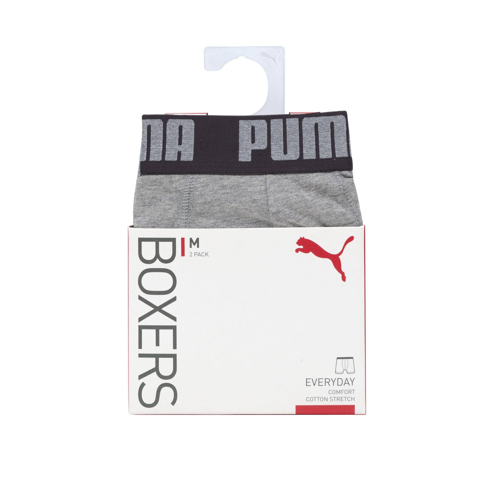LOT DE 2 BOXERS SPORT PUMA NOIR ET GRIS EN COTON RESPIRANT 5/5