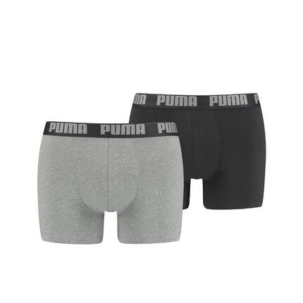 LOT DE 2 BOXERS SPORT PUMA NOIR ET GRIS EN COTON RESPIRANT