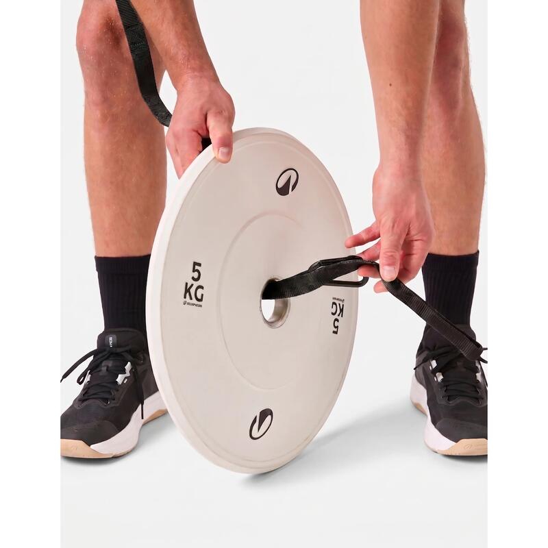 Centură de antrenament cu greutăți, cu curele, capacitate maximă 200 kg, negru