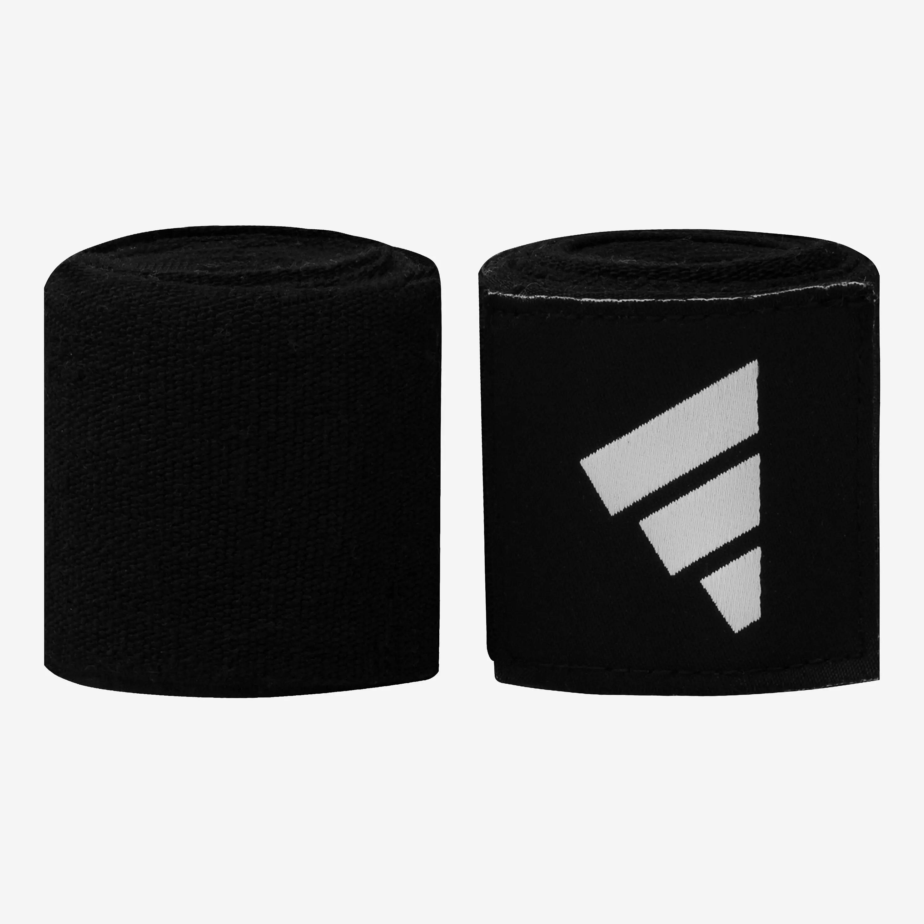 Bande de protection boxe Adidas coton et polyester recyclé, Pro Bandage noir 3/4