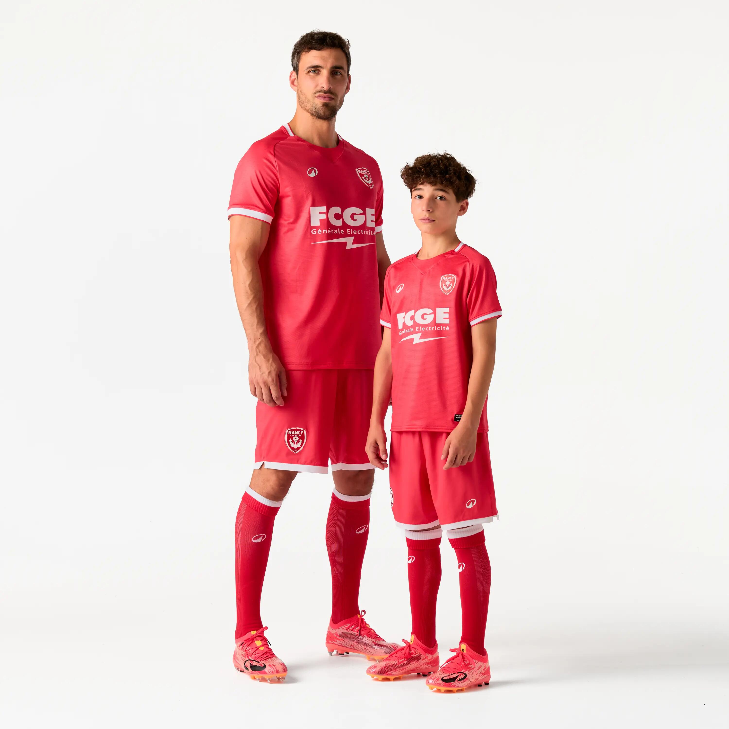 MAILLOT OFFICIEL AS NANCY LORRAINE  JUNIOR ROUGE EXTERIEUR SAISON 26/27 3/7
