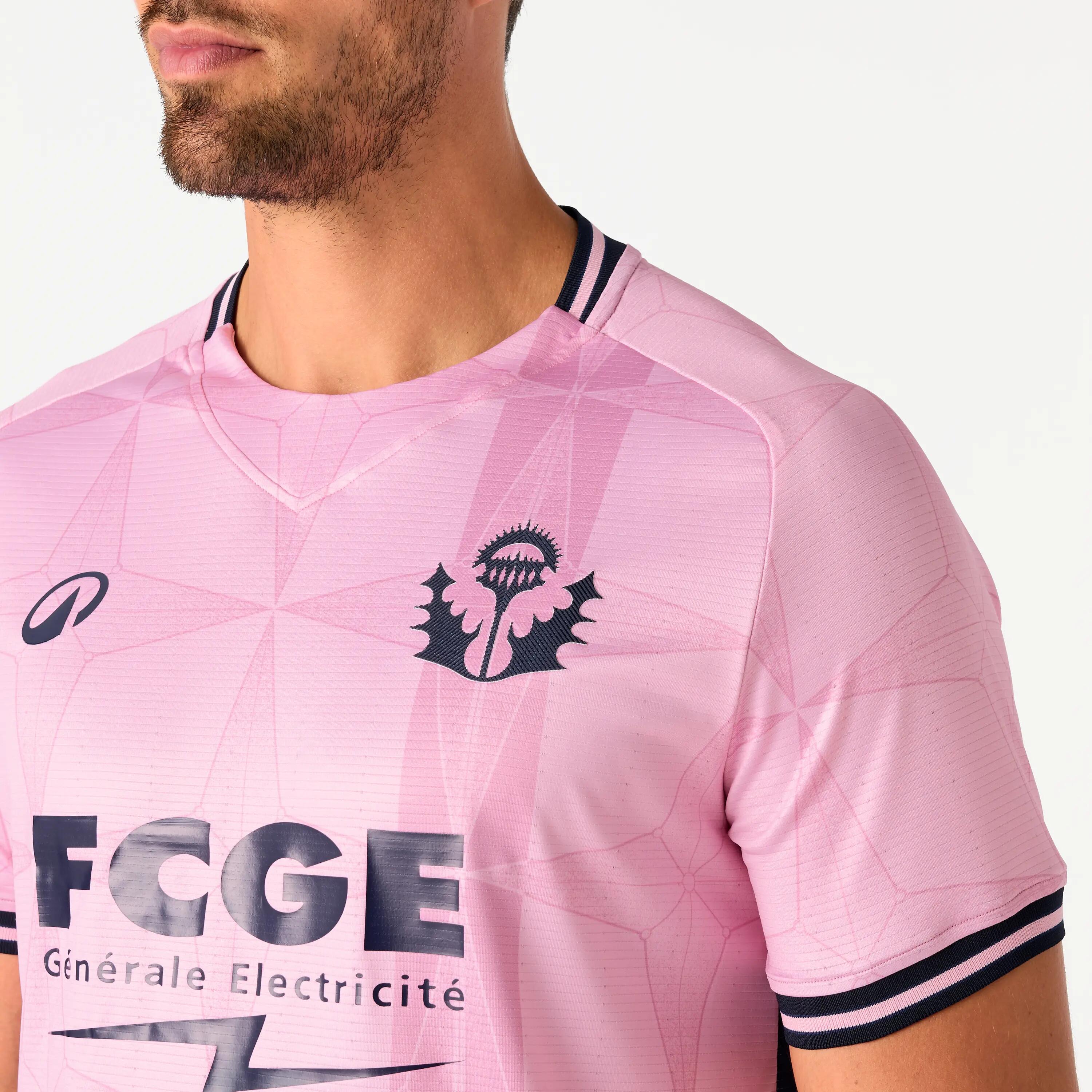 Maglia calcio adulto AS NANCY LORRAINE rosa 3/6
