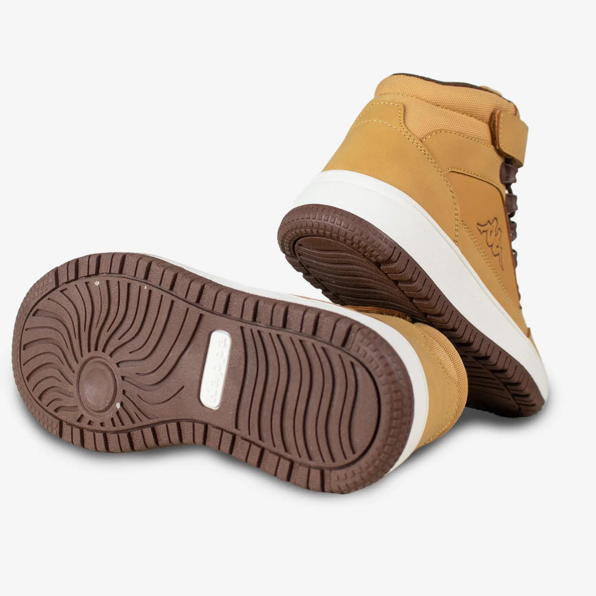 Chaussures de marche confortables et déperlantes enfant, Logo Krios, brun 5/7