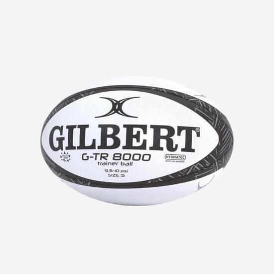 Ballon de rugby Taille 5 - G-TR8000 blanc et noir