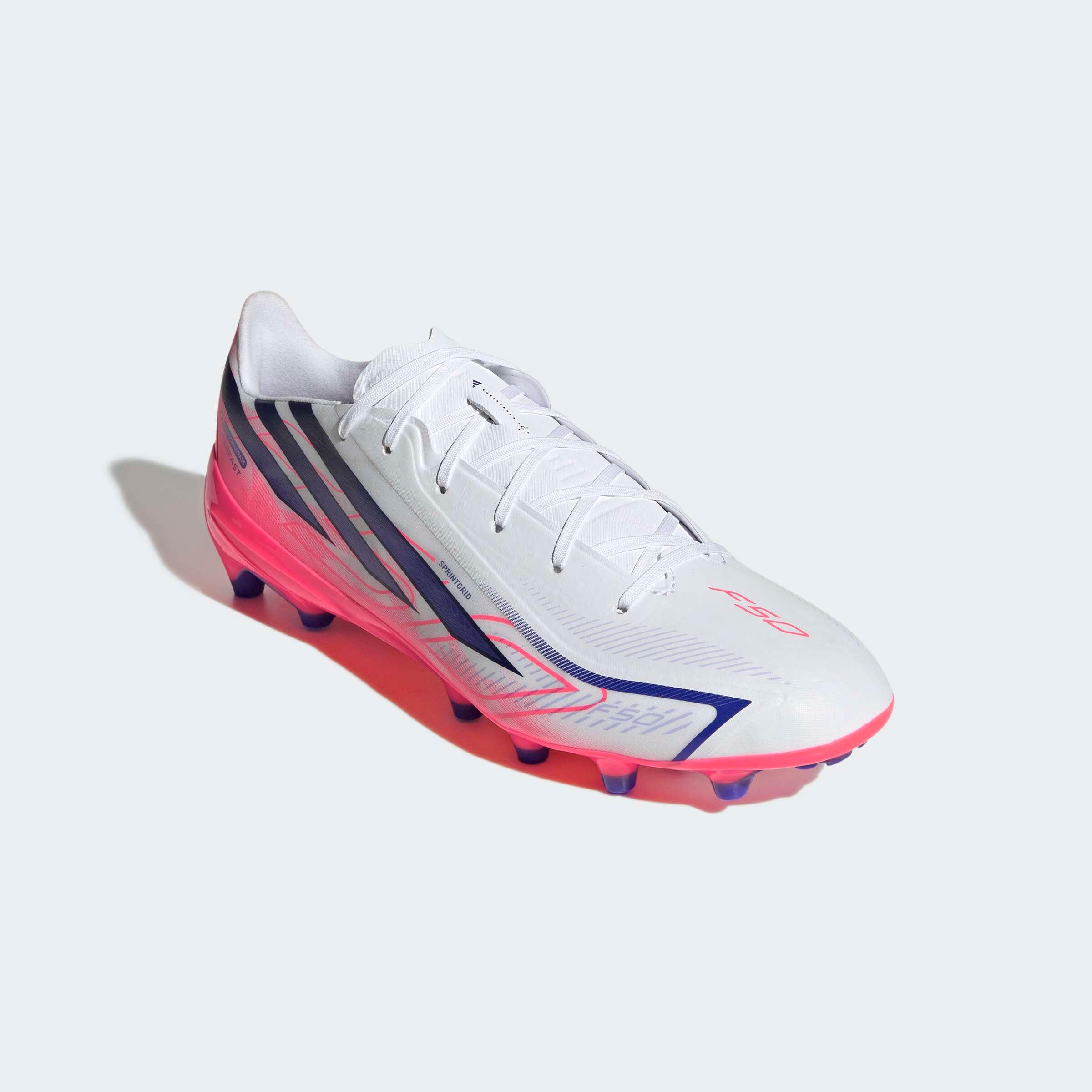 Chuteiras de Futebol Adulto F50 Hyperfast League AG Branco/Violeta 7/10