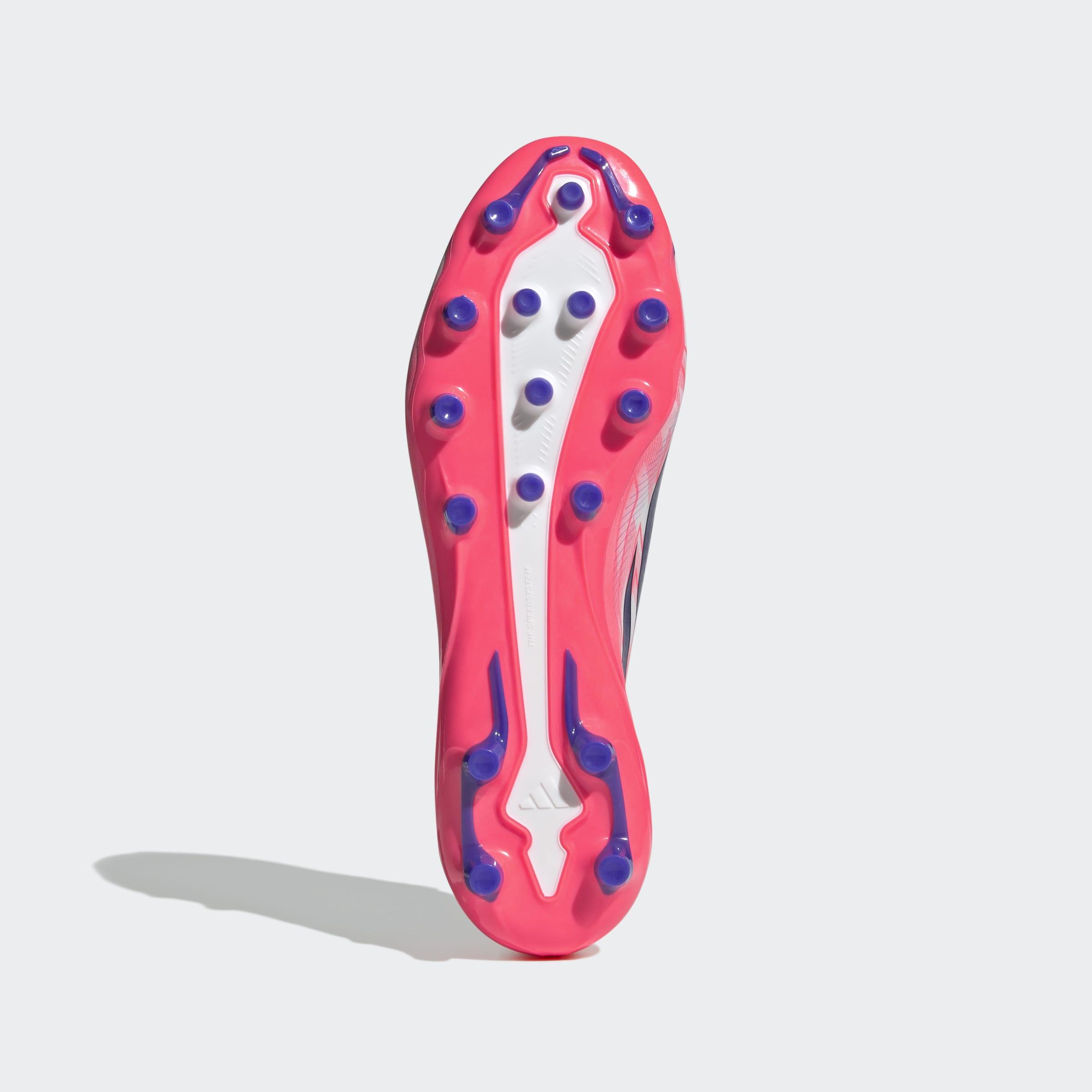 Chuteiras de Futebol Adulto F50 Hyperfast League AG Branco/Violeta 6/10