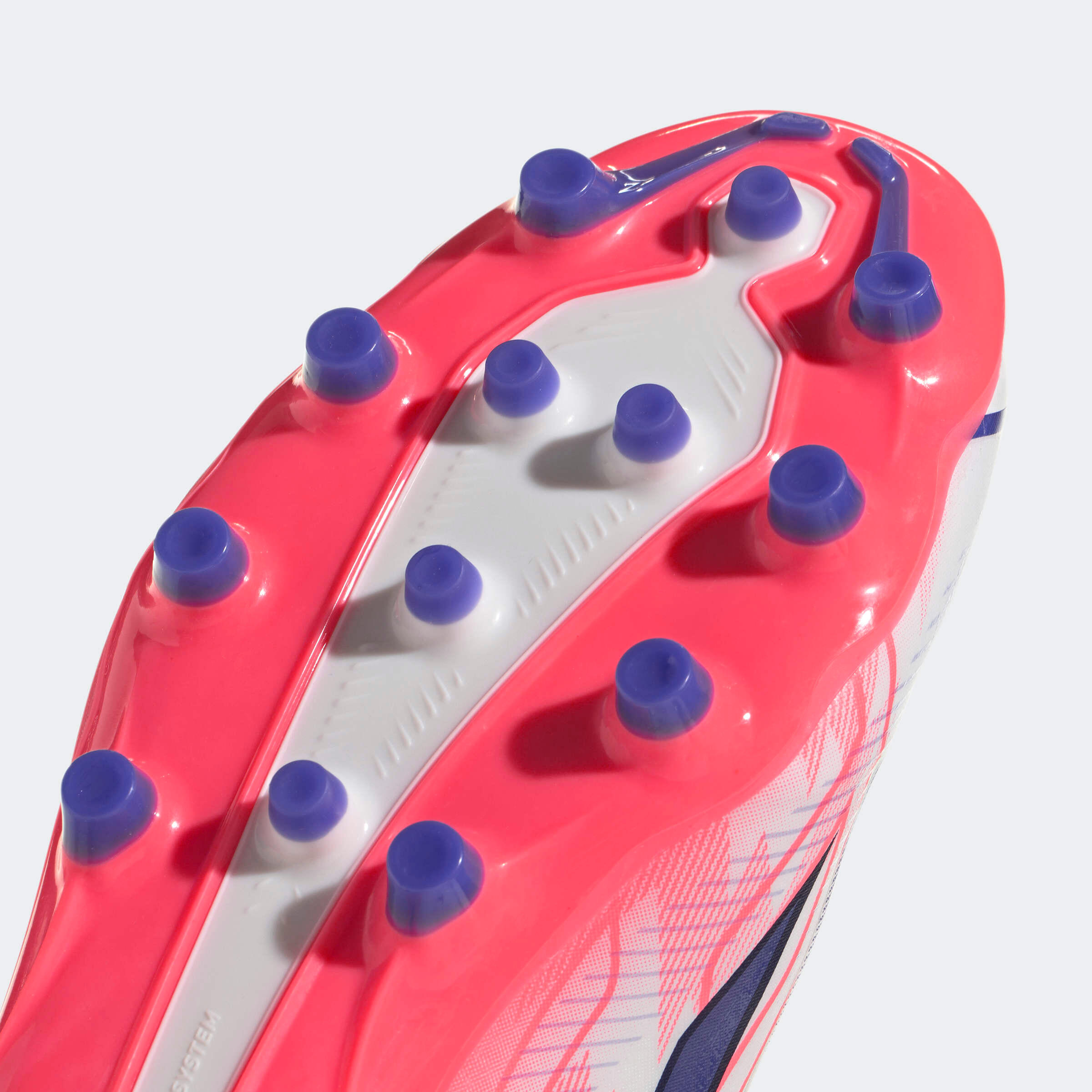 Chuteiras de Futebol Adulto F50 Hyperfast League AG Branco/Violeta 4/10