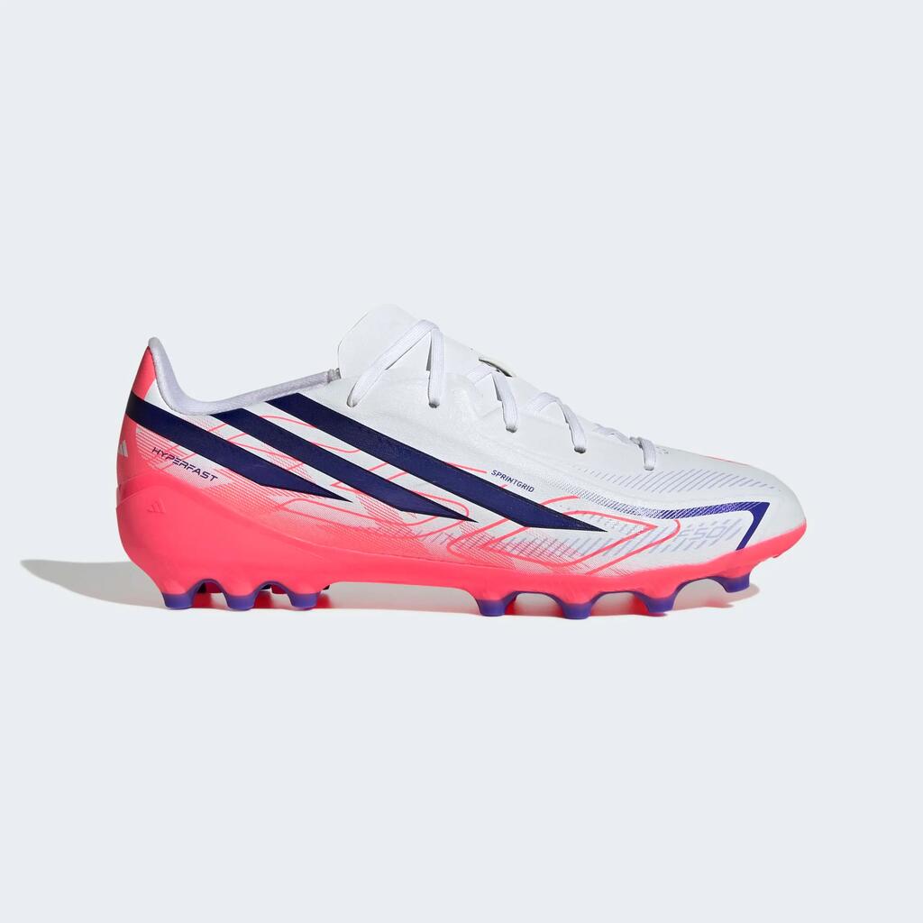 ADIDAS F50 Hyperfast League AG detské kopačky bielo-fialové
