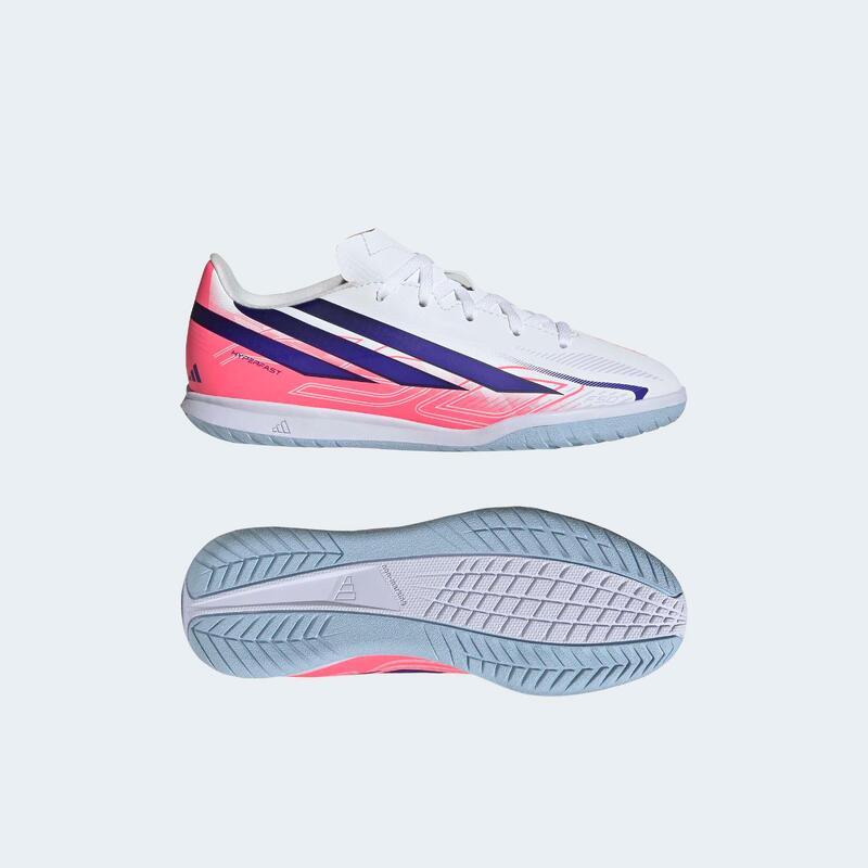 adidas F50 Sala Club Futsal alb mov Copii