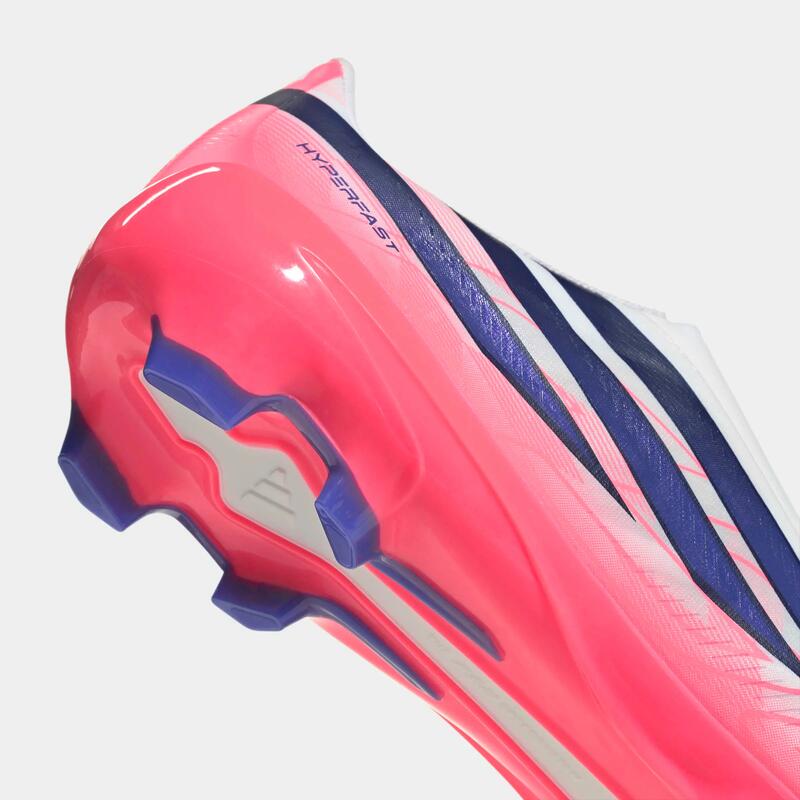Încălțăminte adidas F50 Hyperfast League fără șireturi FG/MG alb mov Adulți