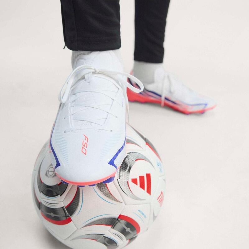 Încălțăminte adidas F50 Hyperfast League FG/MG alb mov Adulți