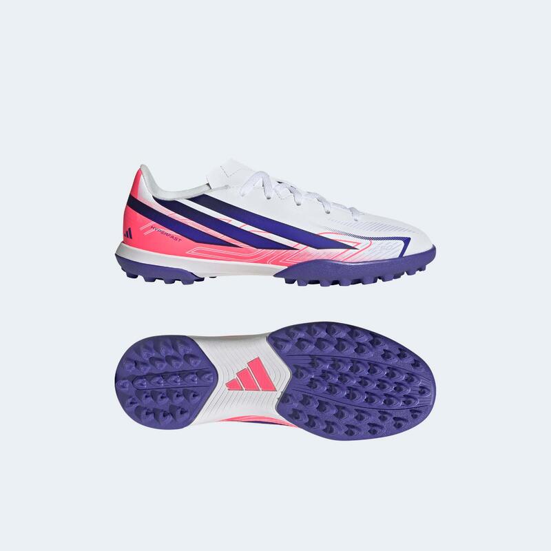 Çocuk Halı Saha Ayakkabısı/Futbol Ayakkabısı - Beyaz/Mor - adidas F50