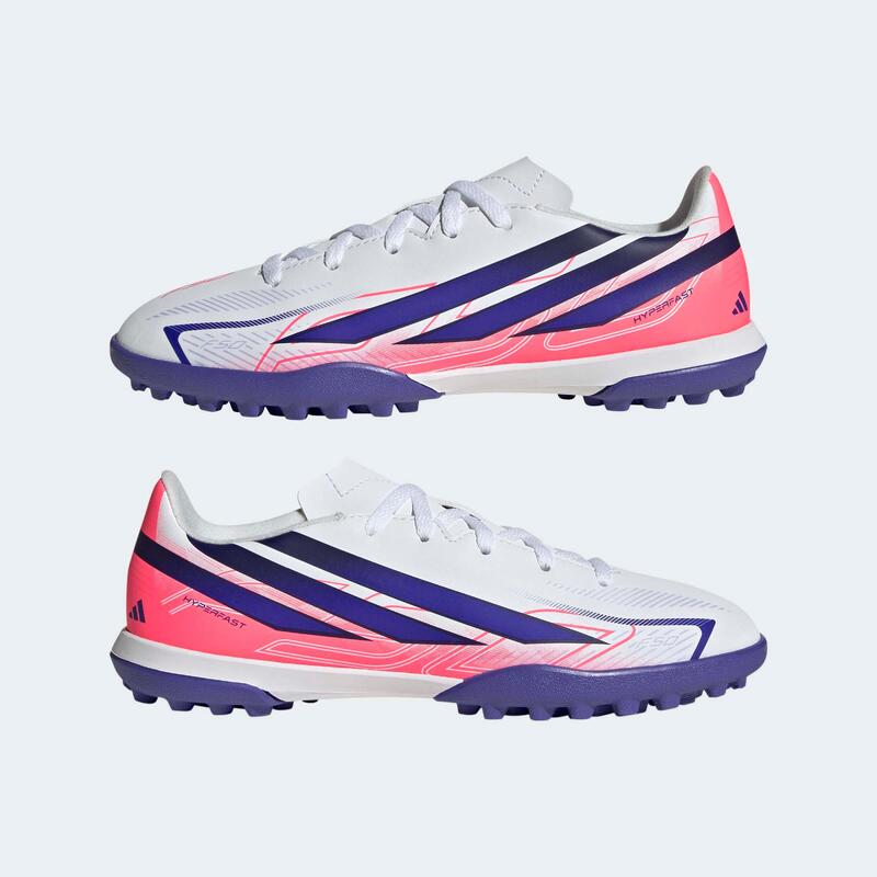 Çocuk Halı Saha Ayakkabısı/Futbol Ayakkabısı - Beyaz/Mor - adidas F50