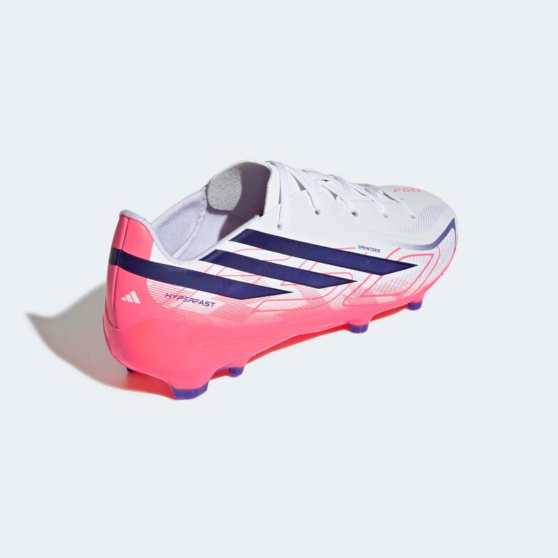 Încălțăminte adidas F50 Hyperfast League FG/MG alb mov Copii