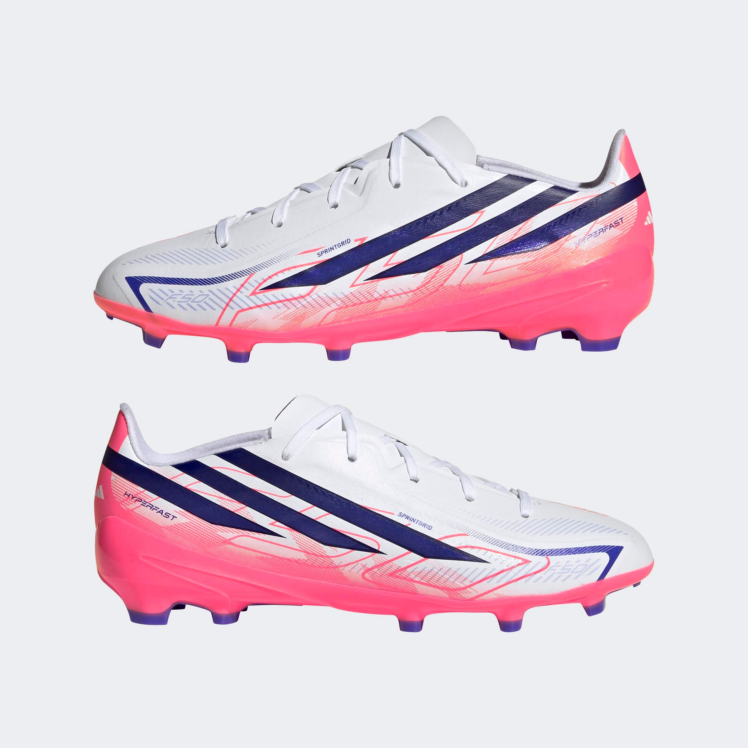 adidas F50 Hyperfast League FG/MG chaussure Enfant Blanc/Violet 9/9