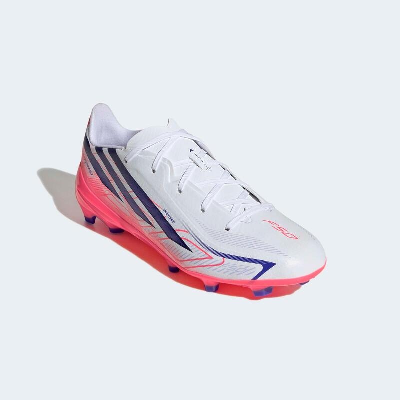 Încălțăminte adidas F50 Hyperfast League FG/MG alb mov Copii