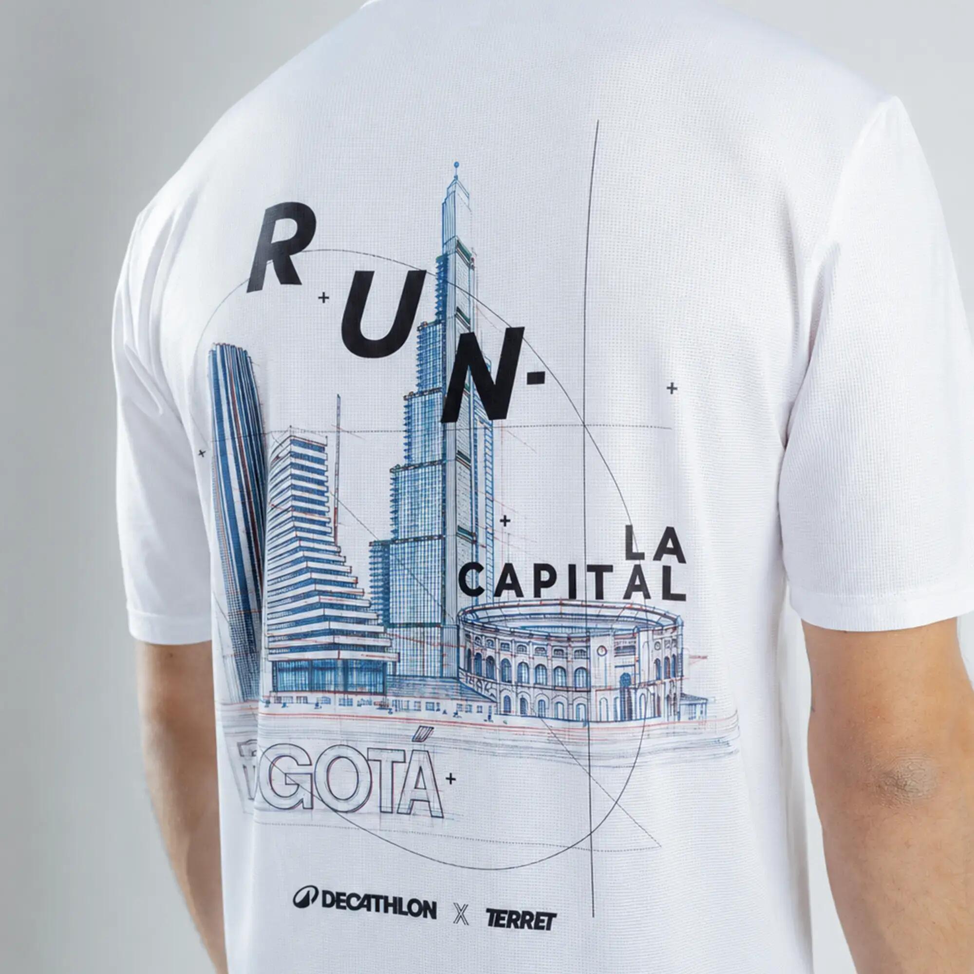 Camiseta de running ultraligera para hombre Terret Distrit Training - Blanco 4/7