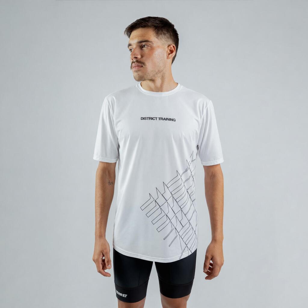 Camiseta de running ultraligera para hombre Terret Distrit Training, blanco