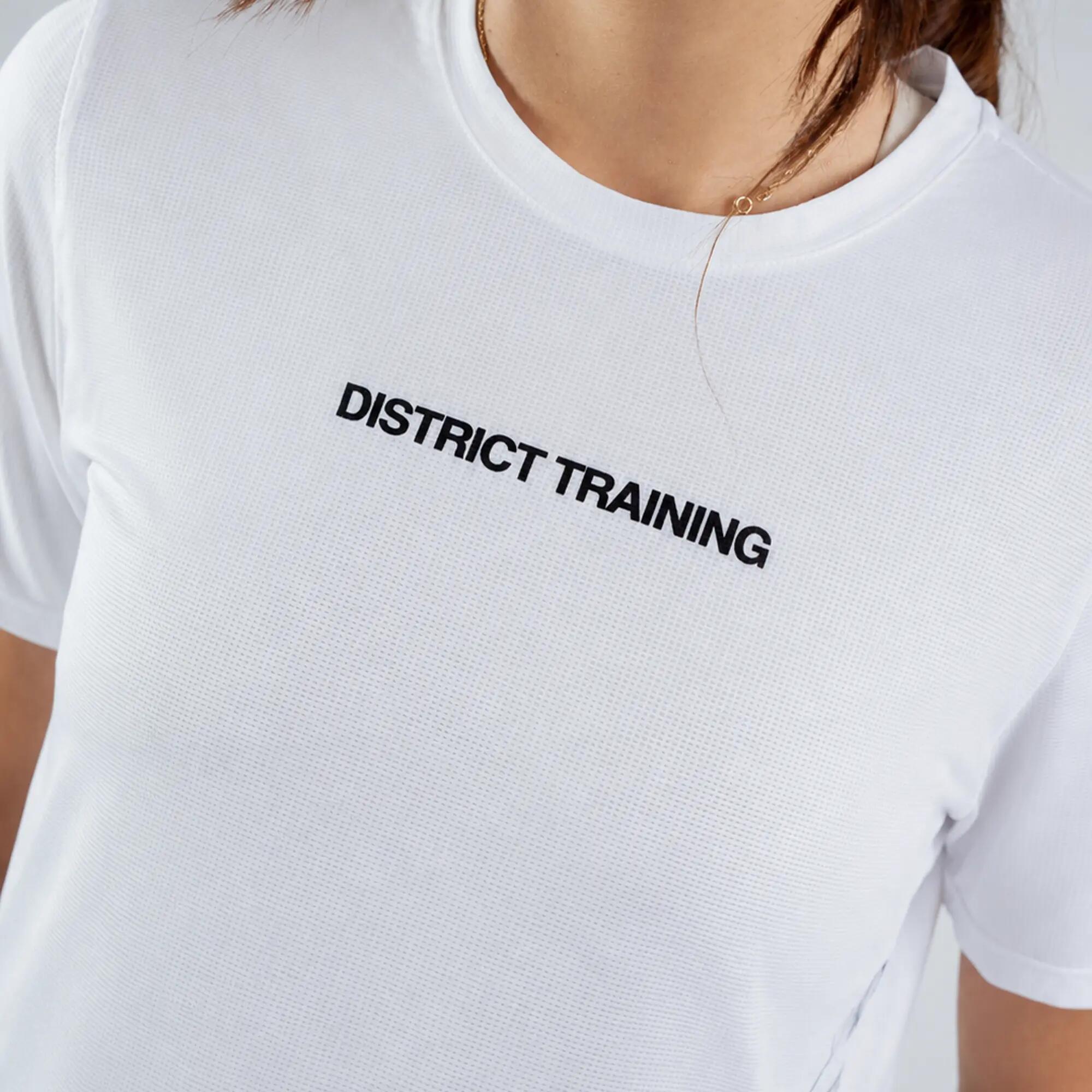 Camiseta de running ultraligera para mujer Terret Distrit Training, blanco 4/6