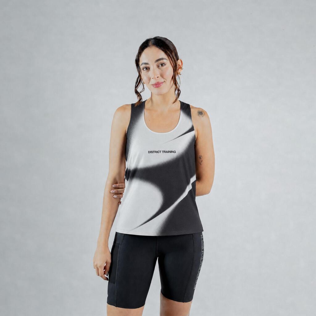 Camiseta de running sin mangas ni costuras mujer Terret Run La Capital, negro