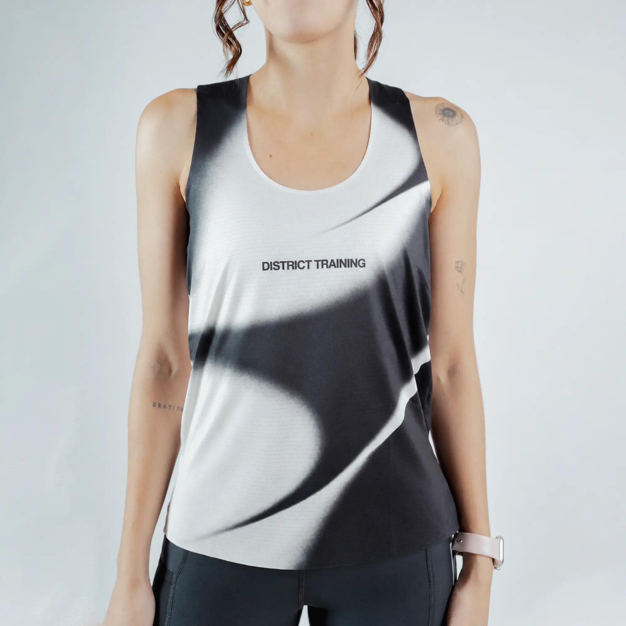 Camiseta de running sin costuras para Mujer Terret Run la capital - Negro 3/6