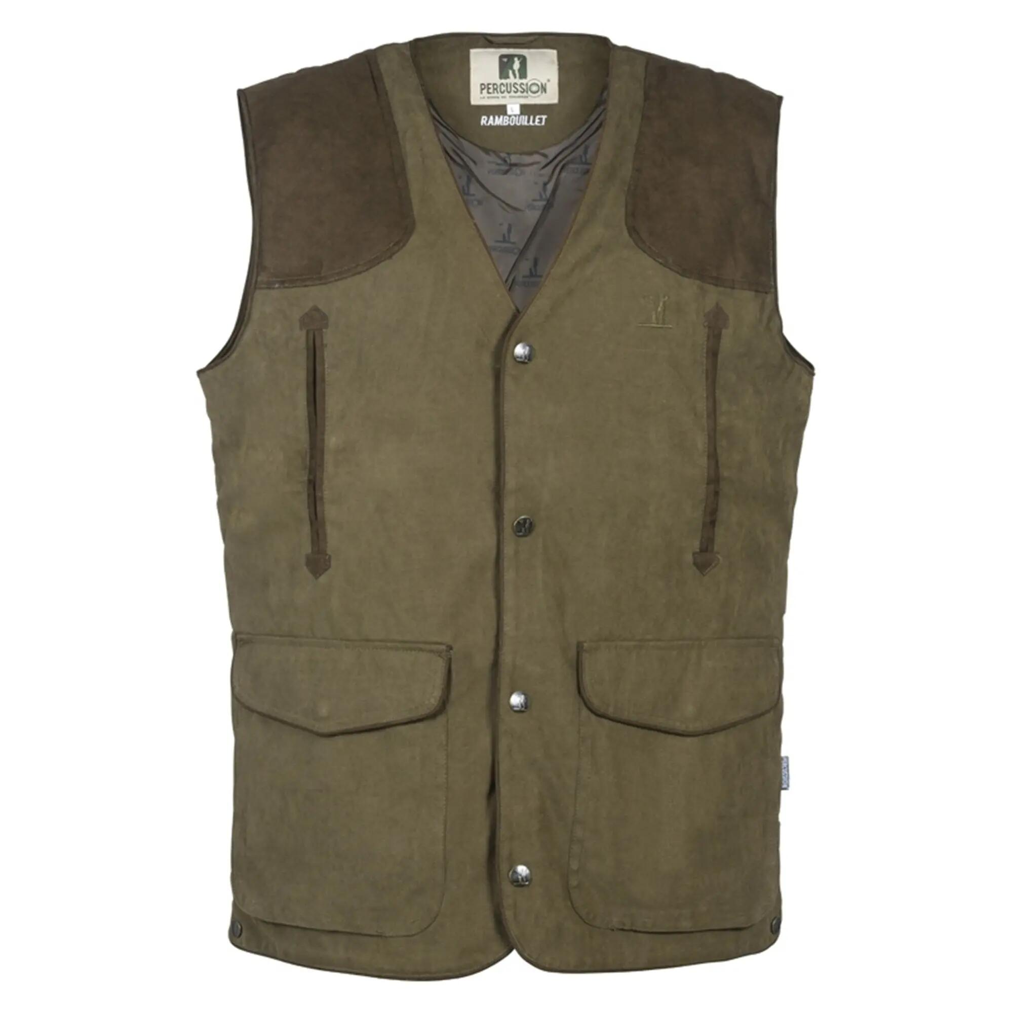 Gilet Rambouillet Original kaki Percussion 1/2